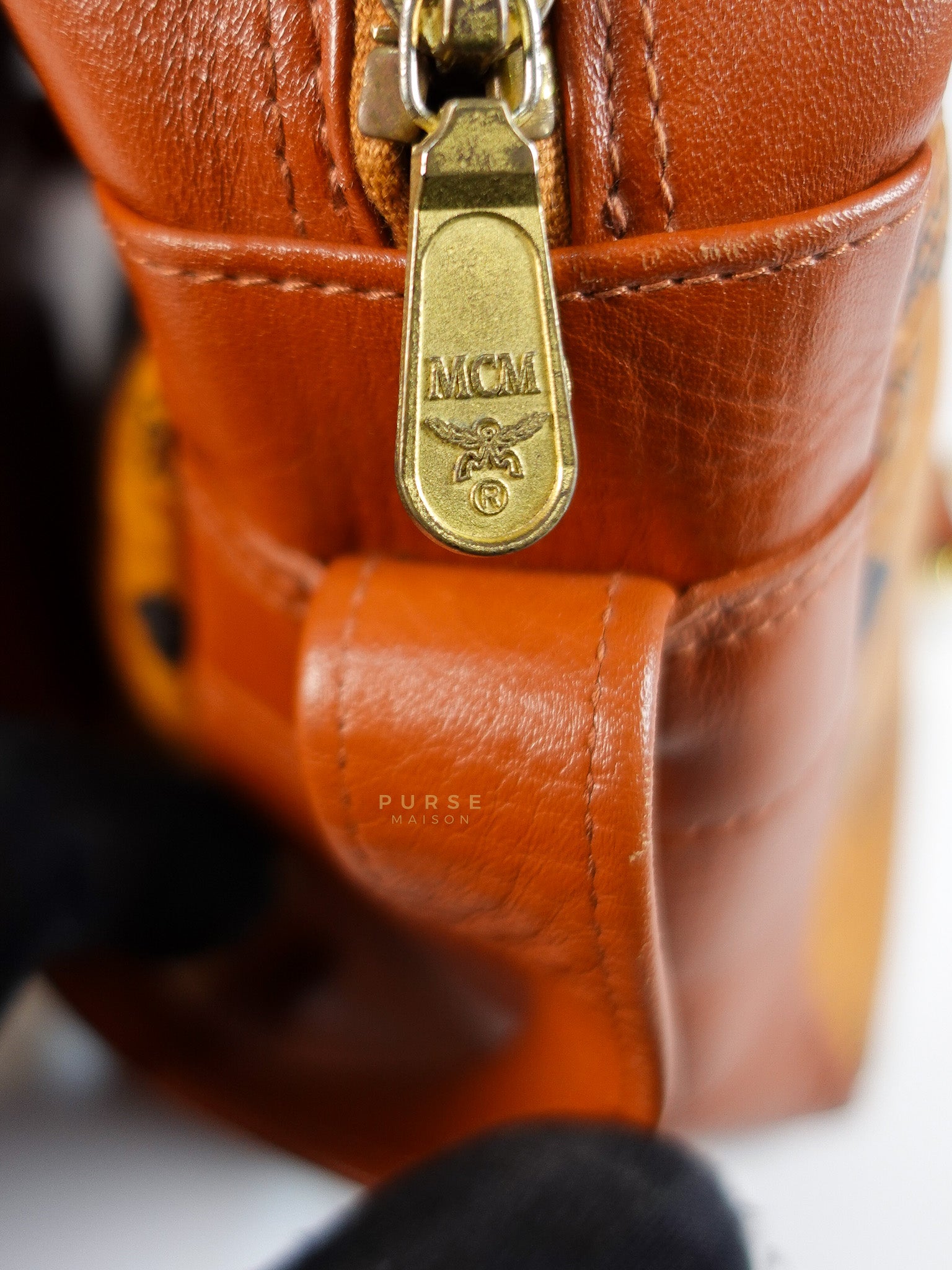 Visetos Crossbody Bag Medium in Brown Gold Hardware | Purse Maison Luxury Bags Shop