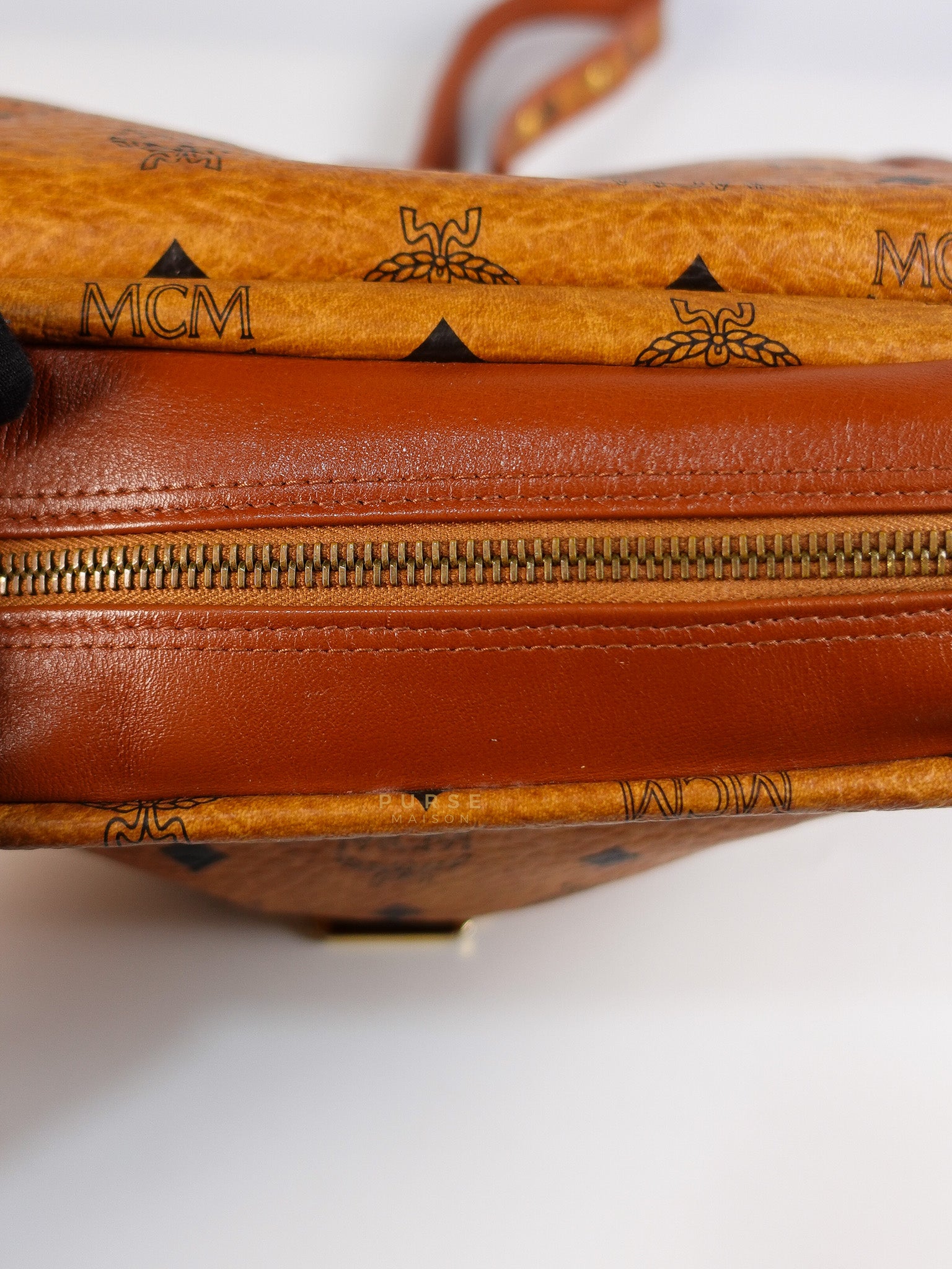 Visetos Crossbody Bag Medium in Brown Gold Hardware | Purse Maison Luxury Bags Shop