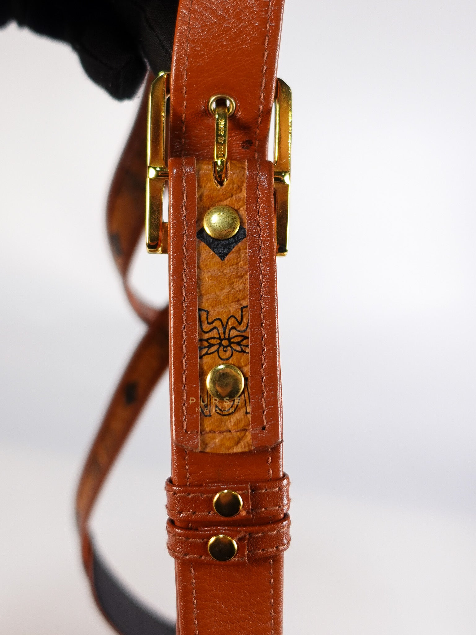 Visetos Crossbody Bag Medium in Brown Gold Hardware | Purse Maison Luxury Bags Shop