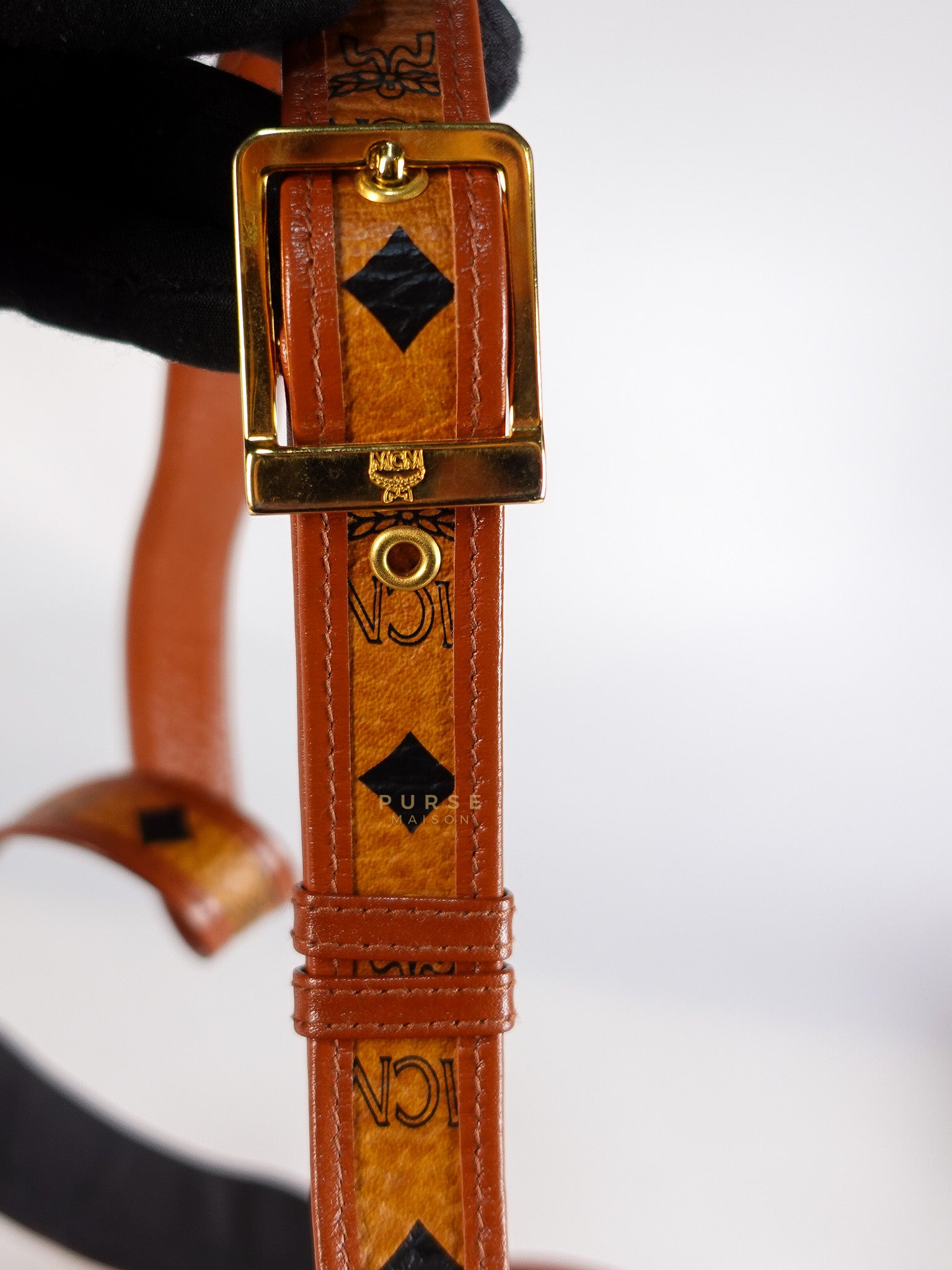Visetos Crossbody Bag Medium in Brown Gold Hardware | Purse Maison Luxury Bags Shop