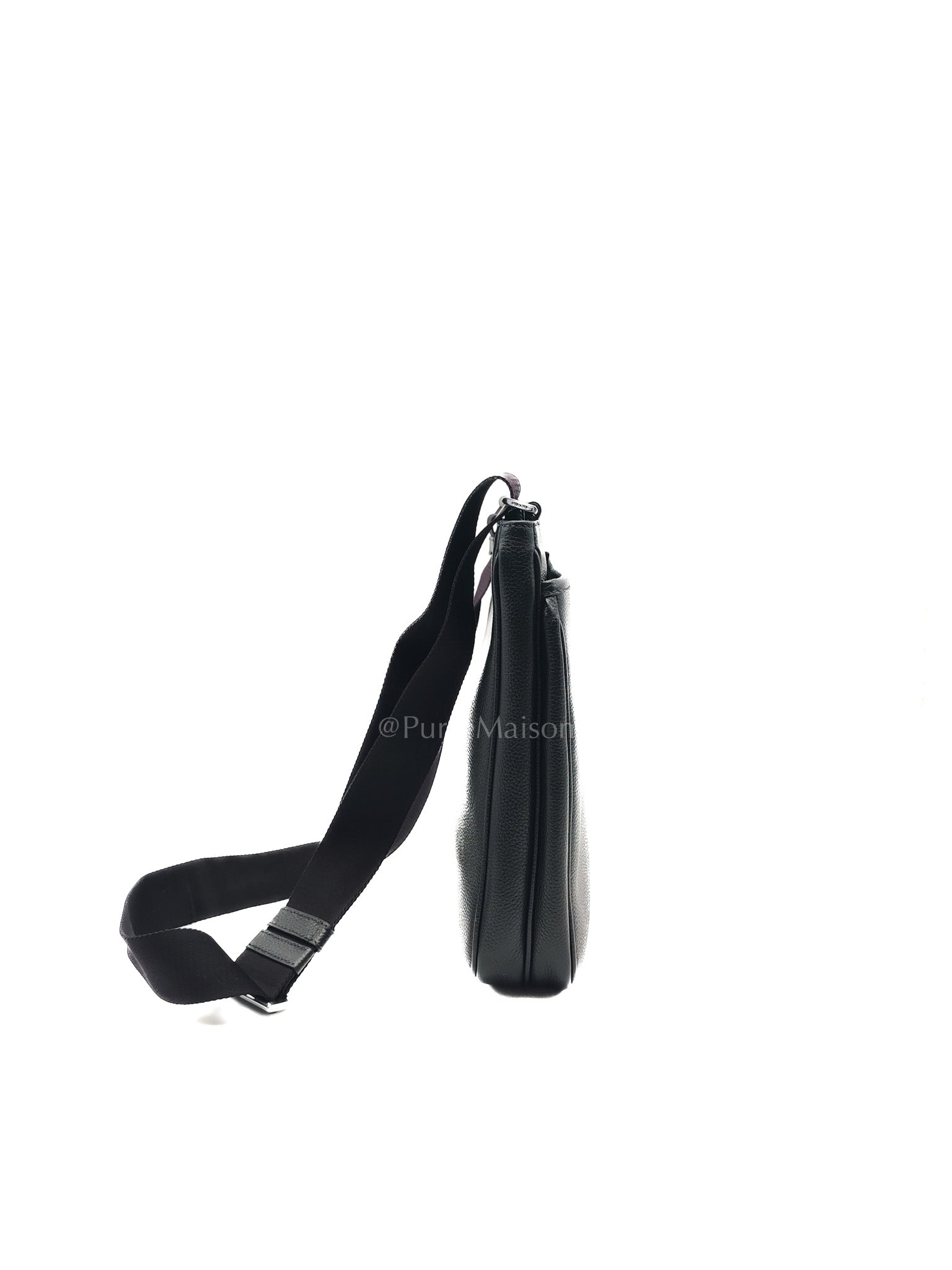 Vitello City Shoulder Bag in Calfskin Leather & Silver Hardware | Purse Maison Luxury Bags Shop