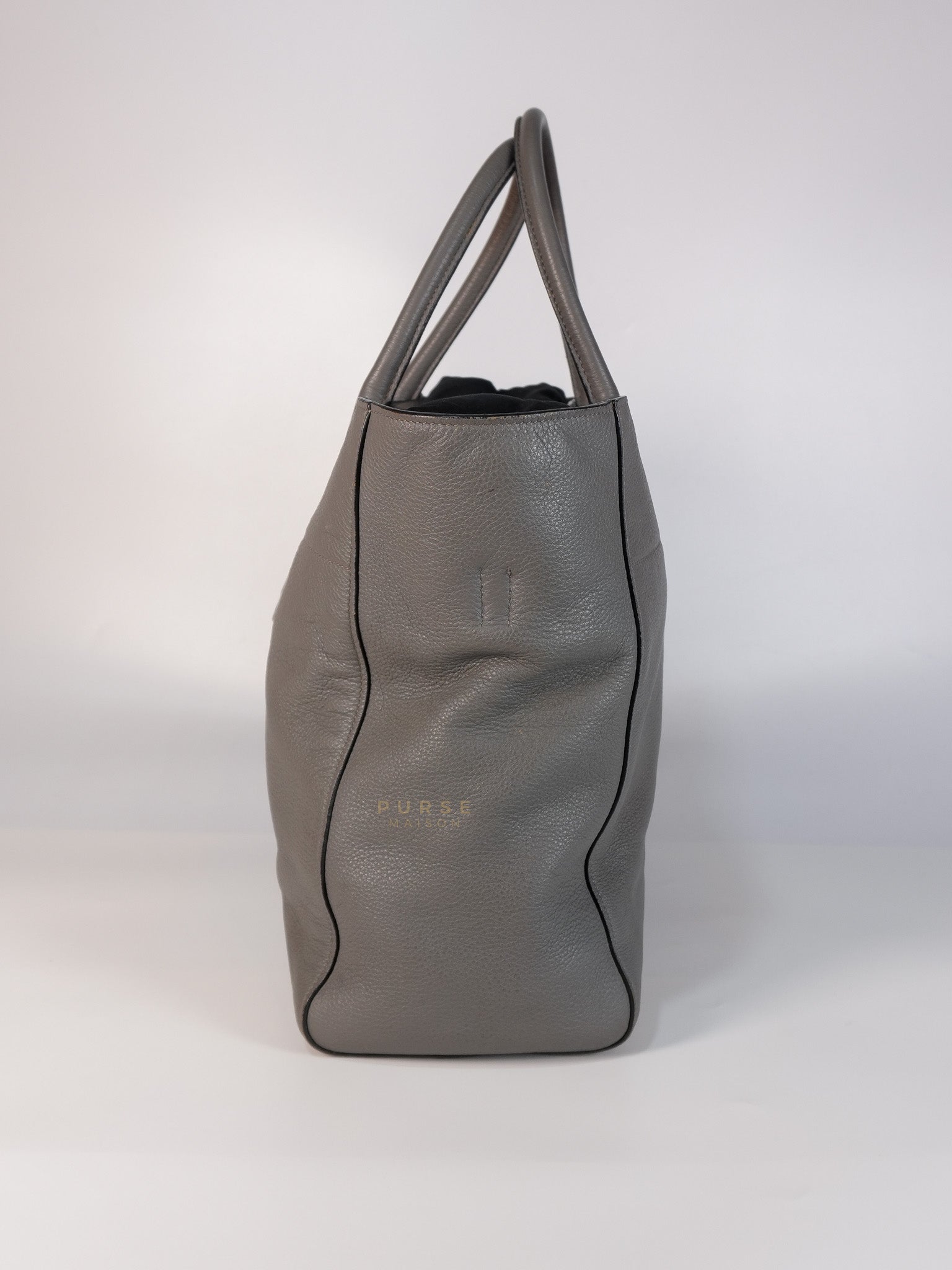 Vitello Daino Large Tote Bag in Clay Gray | Purse Maison Luxury Bags Shop
