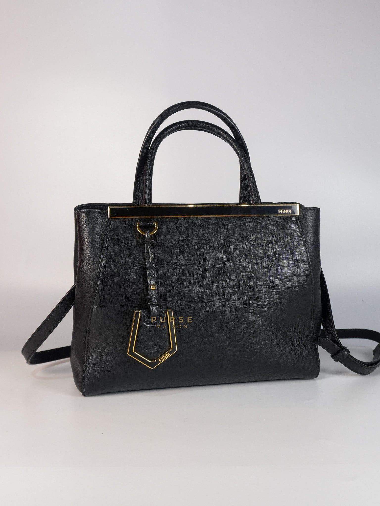 Vitello Elite Petite 2Jours Tote Black | Purse Maison Luxury Bags Shop
