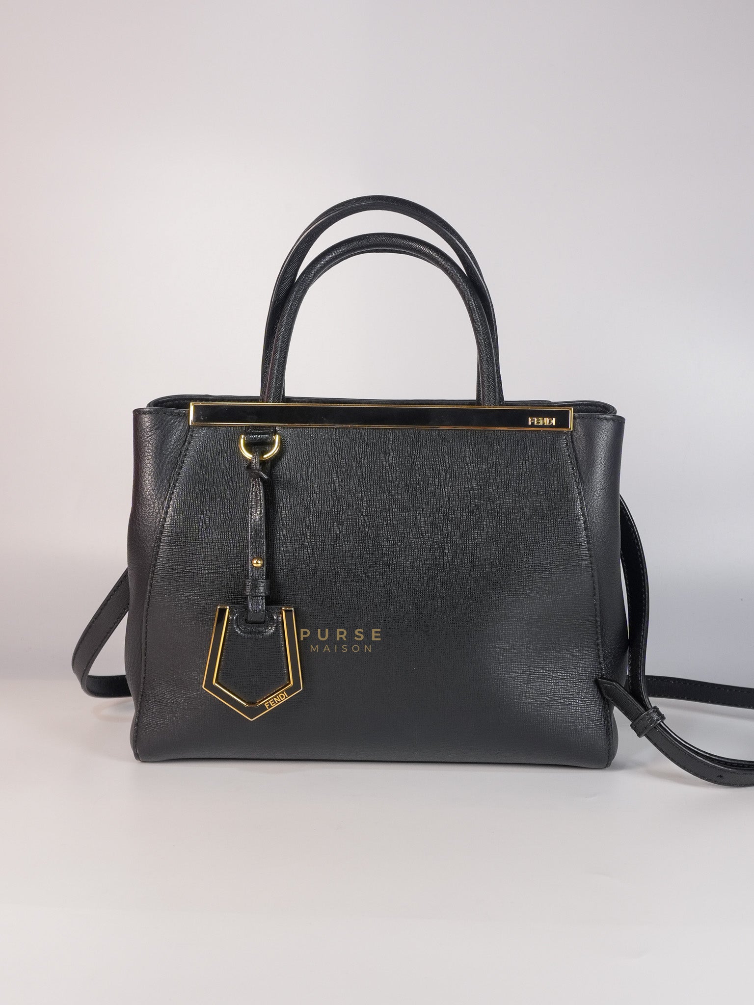 Vitello Elite Petite 2Jours Tote Black | Purse Maison Luxury Bags Shop