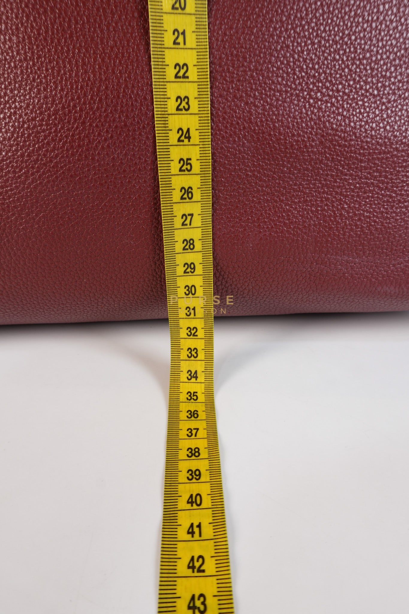 Vitello Tote Bag in Red Graine Calfskin Leather | Purse Maison Luxury Bags Shop
