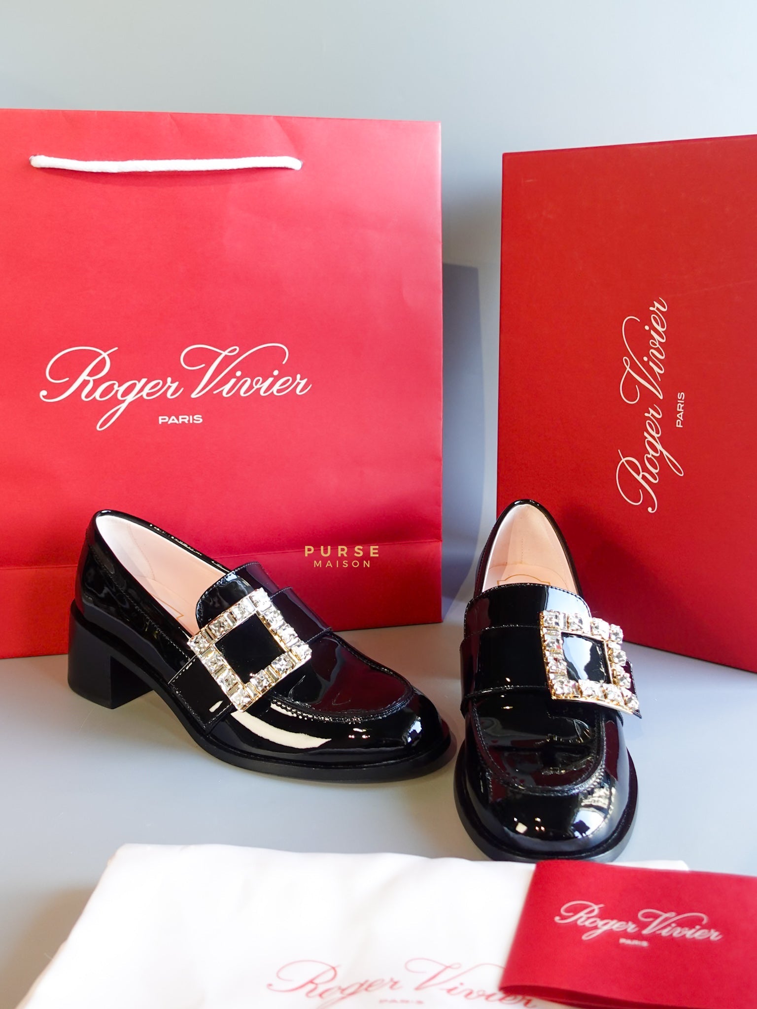 Viv Rangers Crystal Buckle Loafer Size 37 EU | Purse Maison Luxury Bags Shop