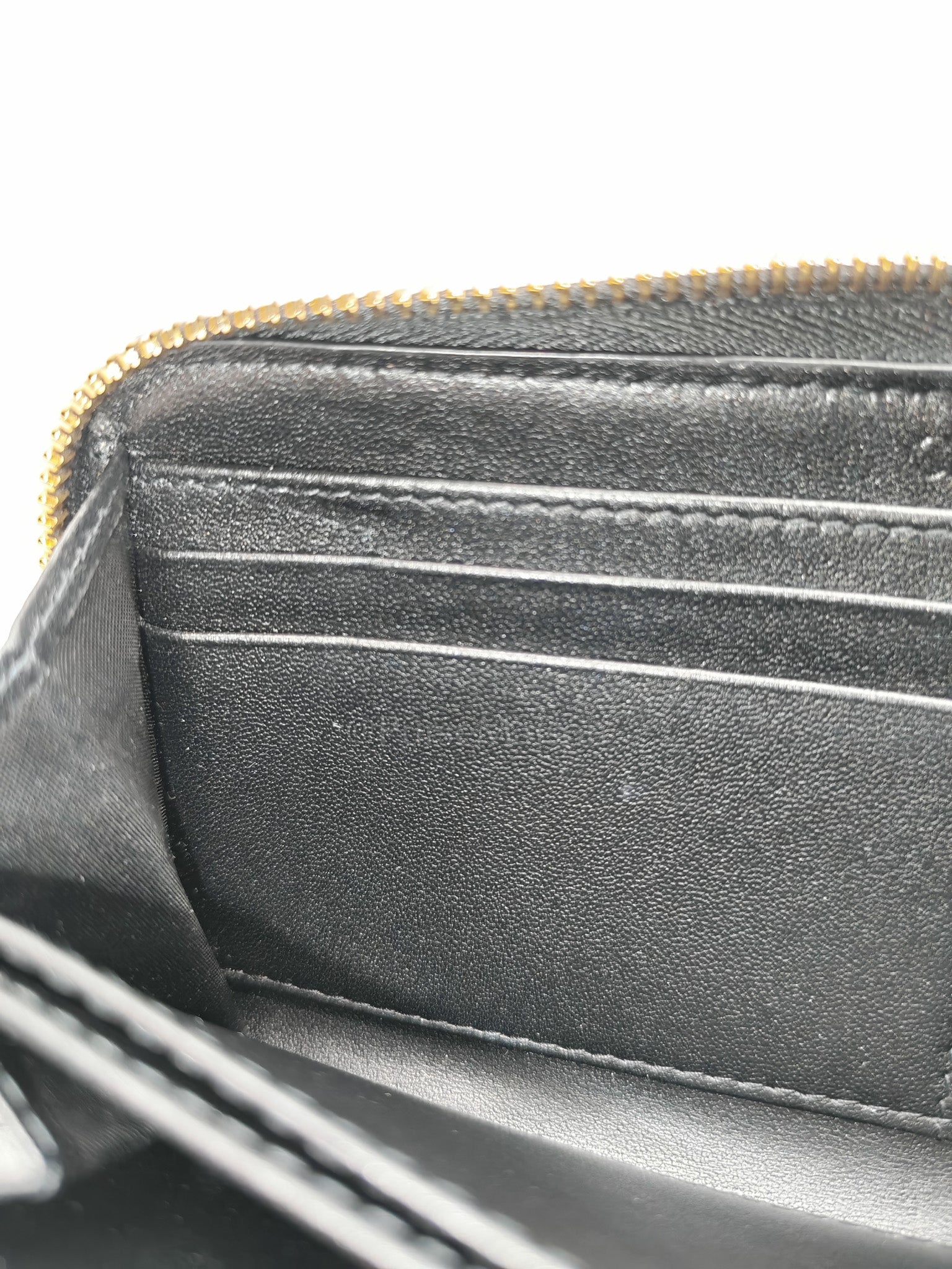 Voyaguer in Black Cannage Lambskin Leather Long Zip Wallet | Purse Maison Luxury Bags Shop