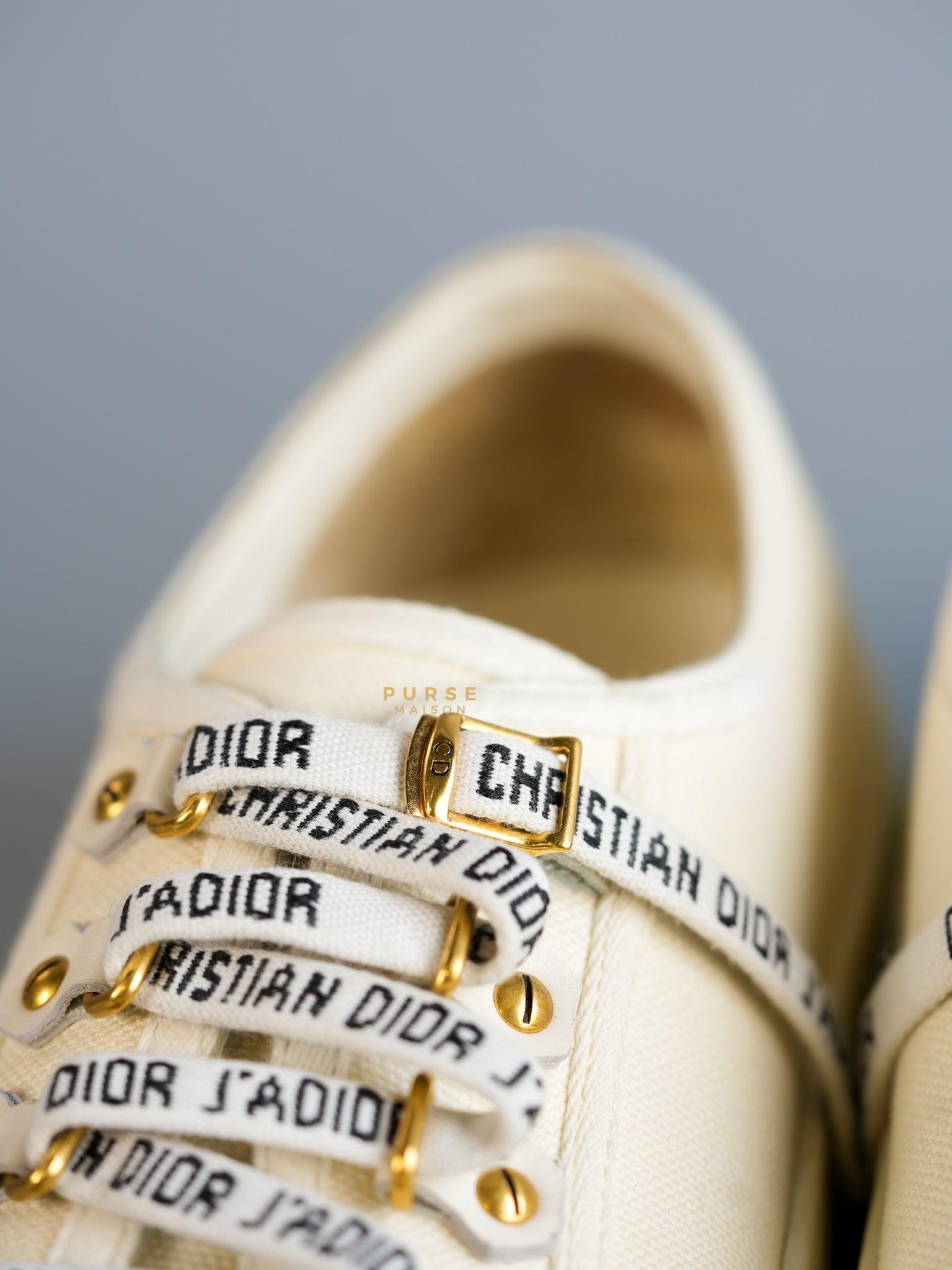 Walk ‘n’ Dior White Cotton Canvas Sneaker Size 36 EU (25cm) | Purse Maison Luxury Bags Shop