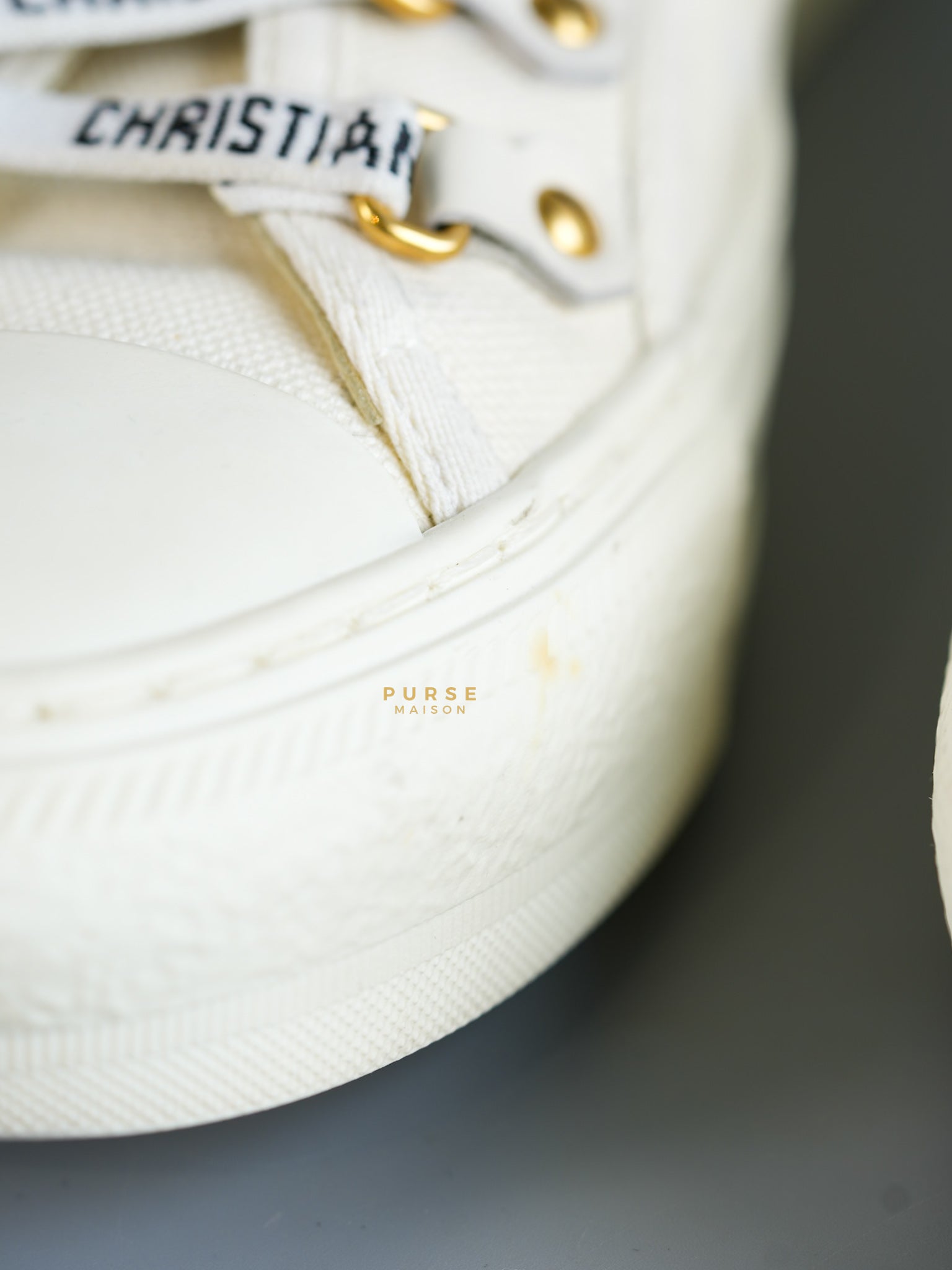 Walk ‘n’ Dior White Cotton Canvas Sneaker Size 36 EU (25cm) | Purse Maison Luxury Bags Shop