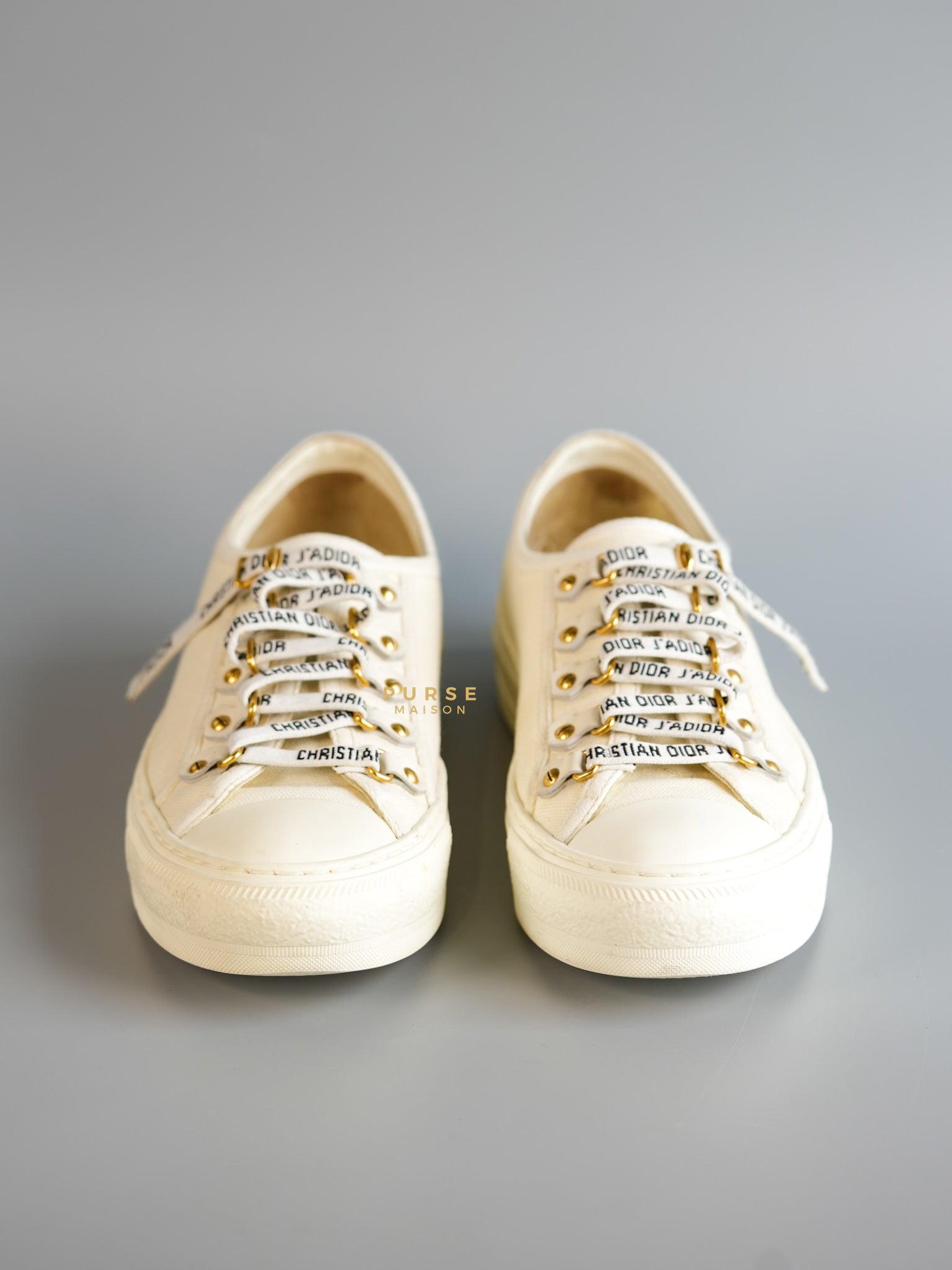 Walk ‘n’ Dior White Cotton Canvas Sneaker Size 36 EU (25cm) | Purse Maison Luxury Bags Shop