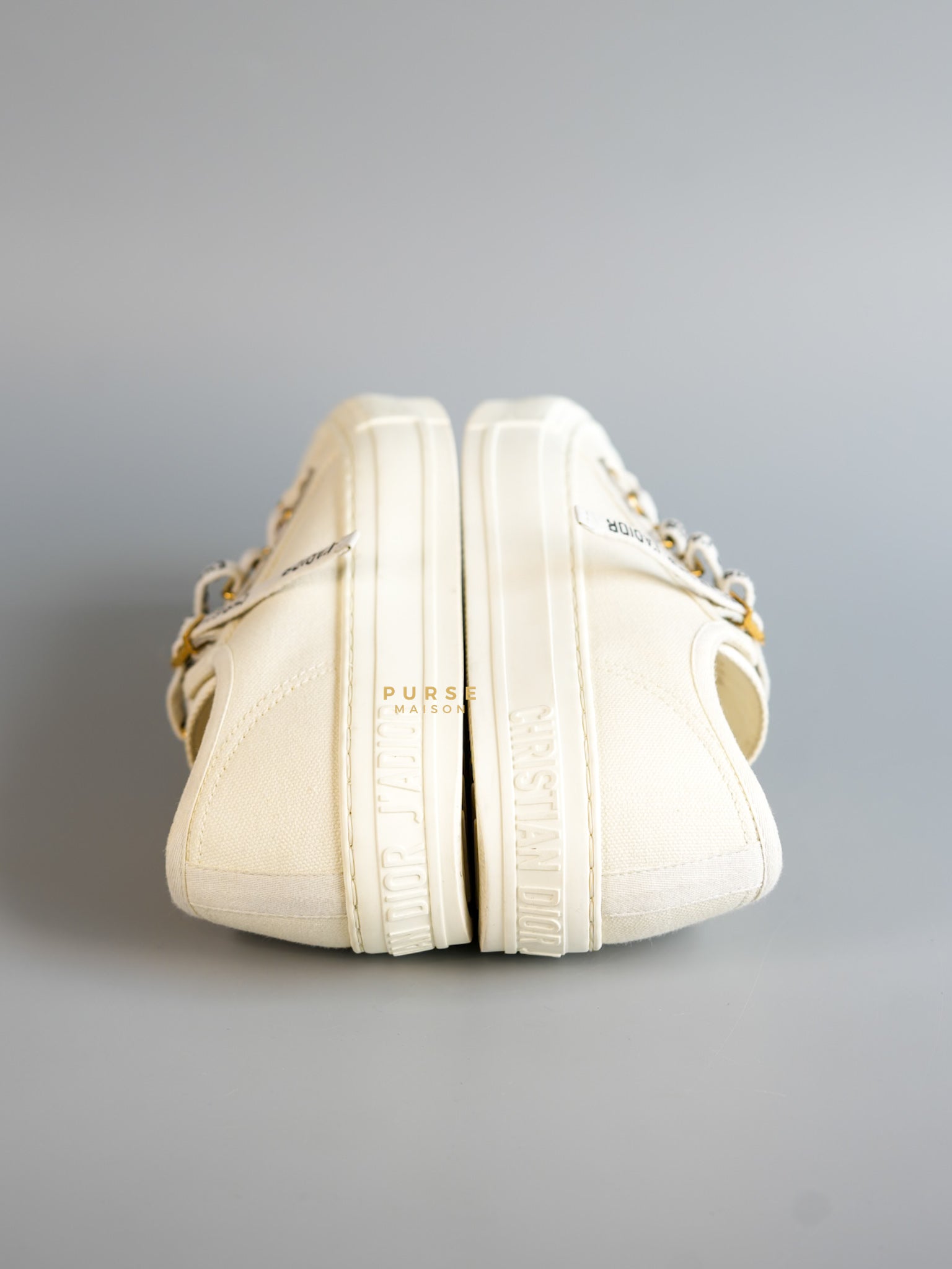 Walk ‘n’ Dior White Cotton Canvas Sneaker Size 36 EU (25cm) | Purse Maison Luxury Bags Shop