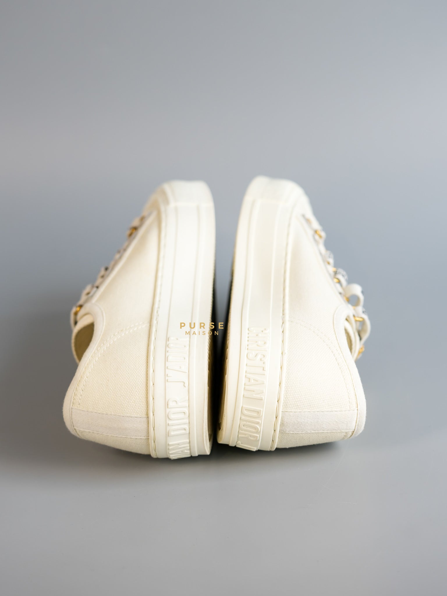 Walk ‘n’ Dior White Cotton Canvas Sneaker Size 36 EU (25cm) | Purse Maison Luxury Bags Shop