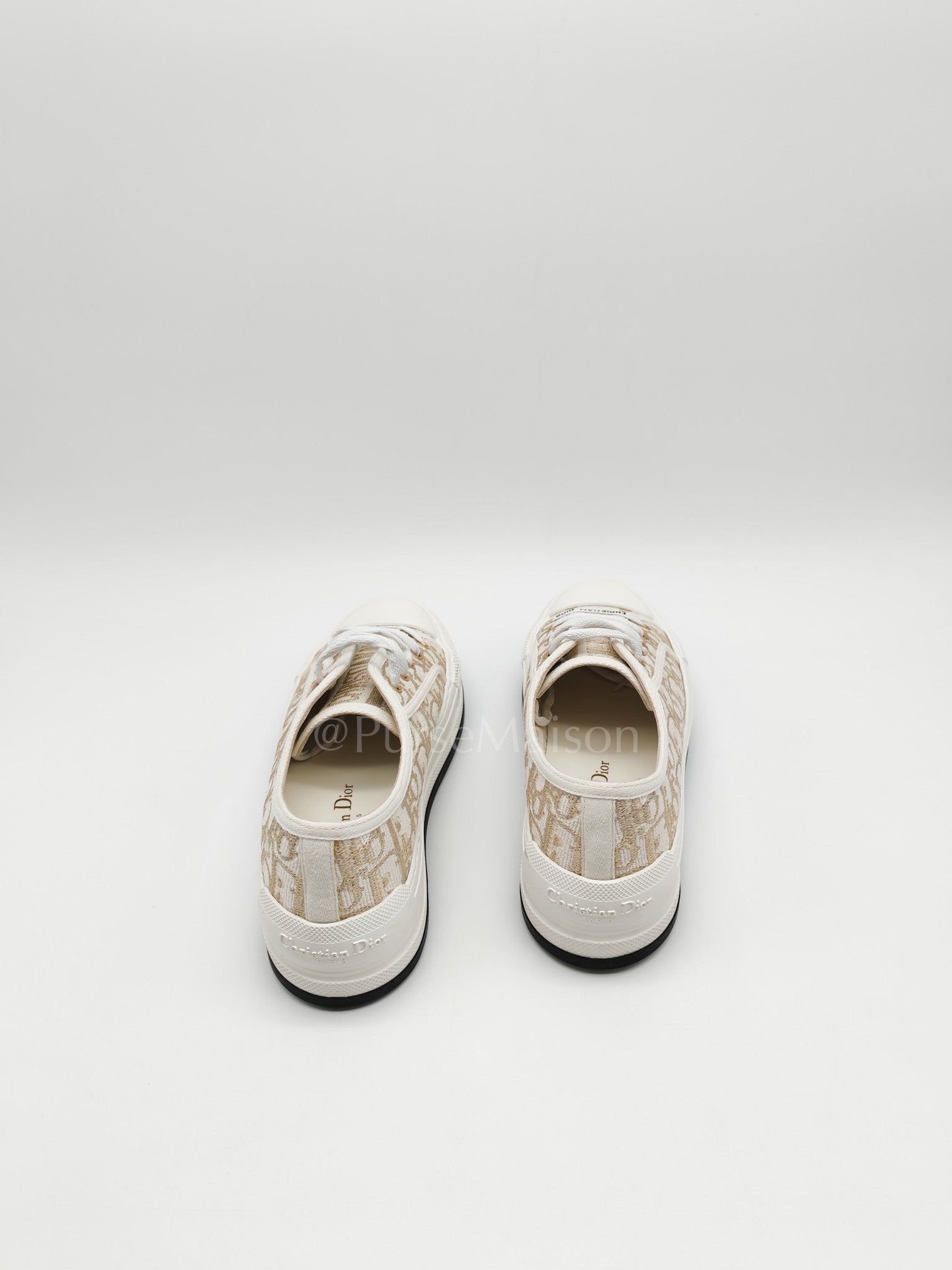 Walk'n'Dior Sneakers in Beige Oblique Embroidered Cotton Motif Size 37 Eu (23cm) | Purse Maison Luxury Bags Shop