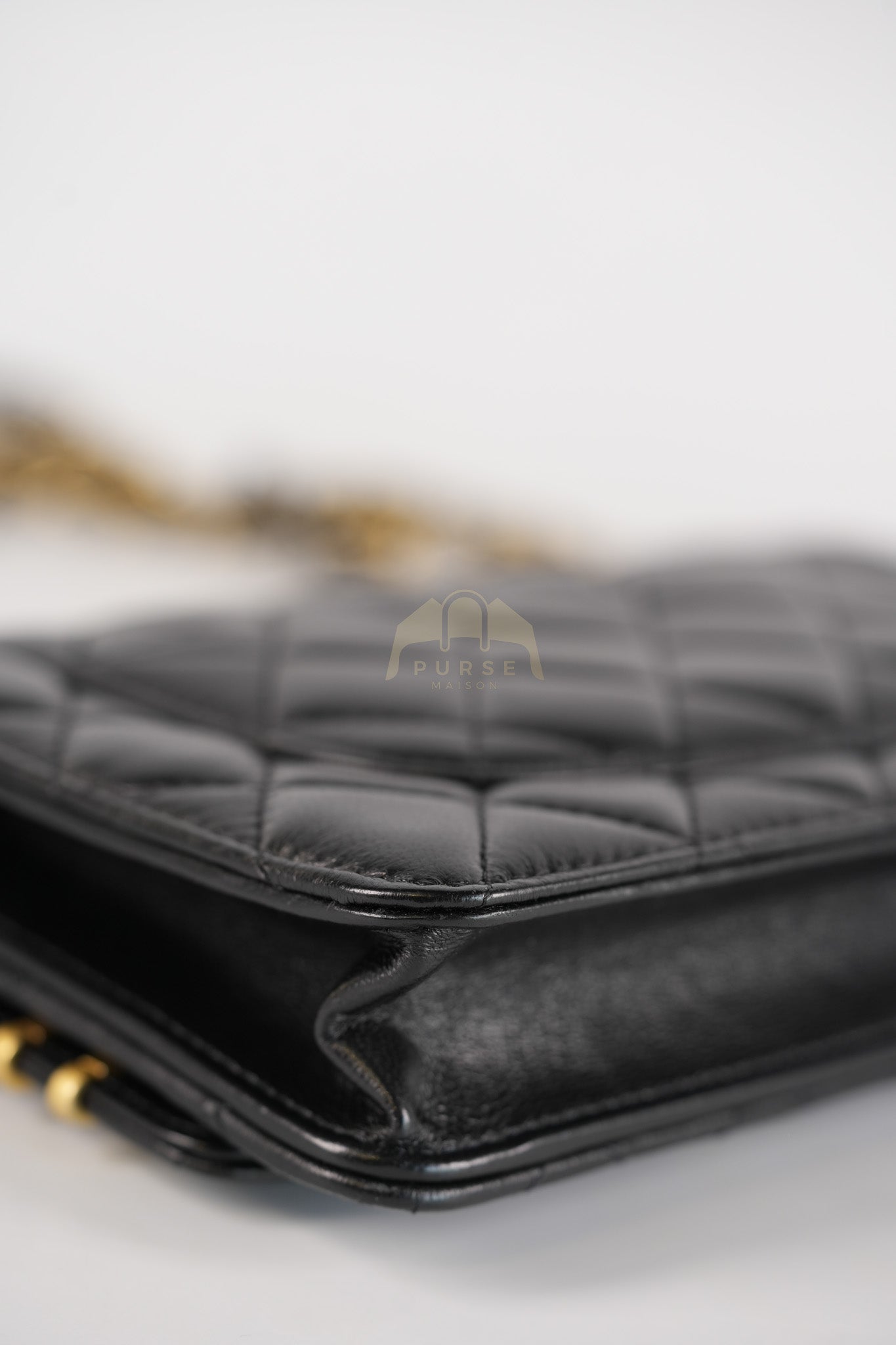 Wallet On Chain Coco Clips (WOC) Quilted Lambskin Leather and Mixed Hardware (Microchip) | Purse Maison Luxury Bags Shop