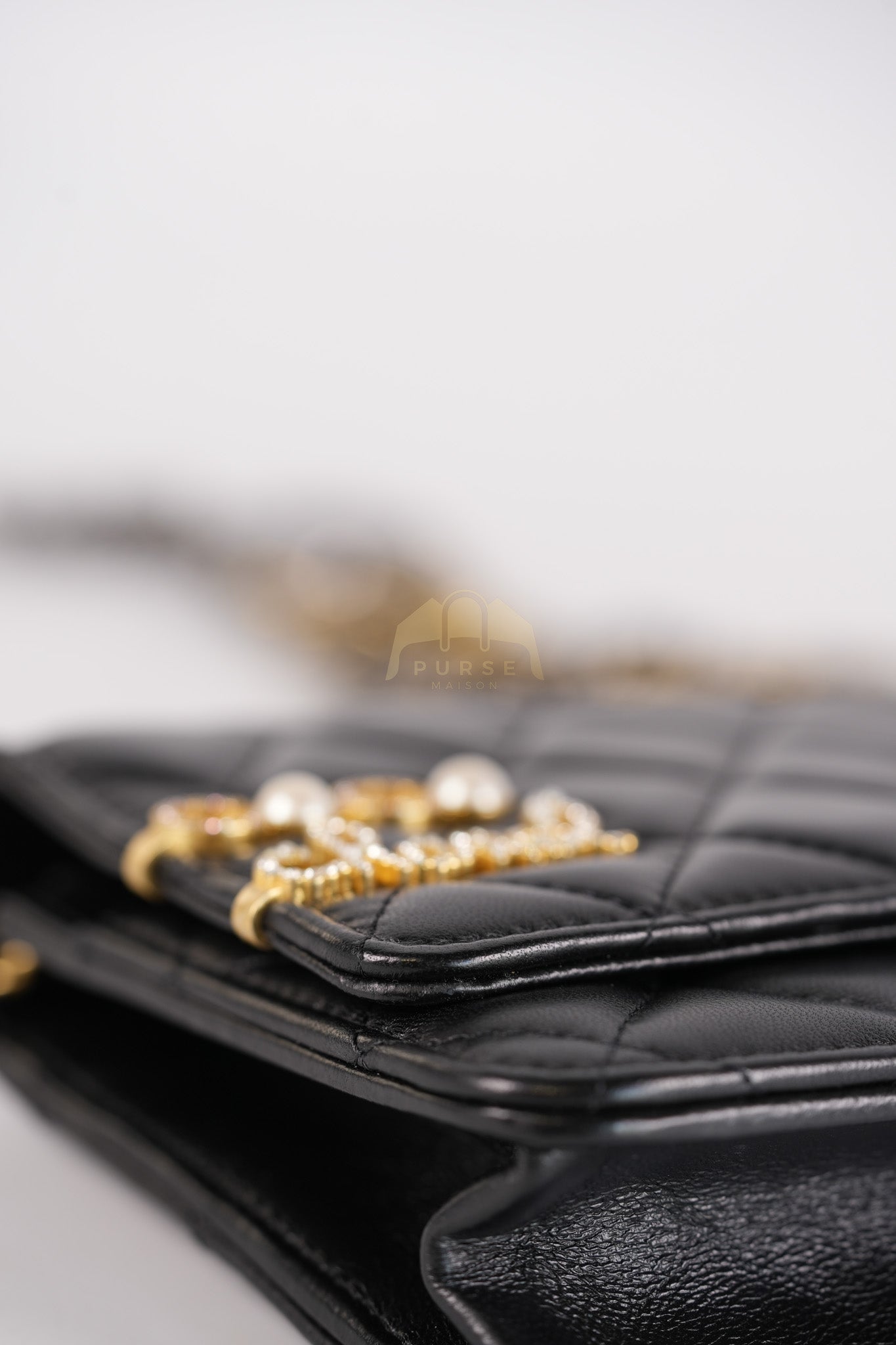 Wallet On Chain Coco Clips (WOC) Quilted Lambskin Leather and Mixed Hardware (Microchip) | Purse Maison Luxury Bags Shop