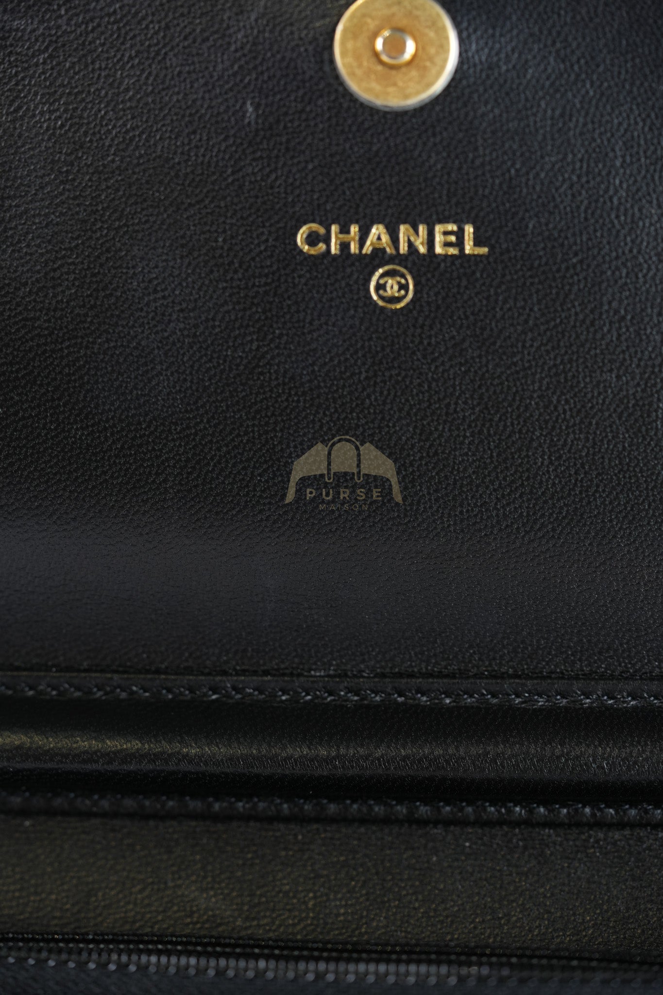 Wallet On Chain Coco Clips (WOC) Quilted Lambskin Leather and Mixed Hardware (Microchip) | Purse Maison Luxury Bags Shop