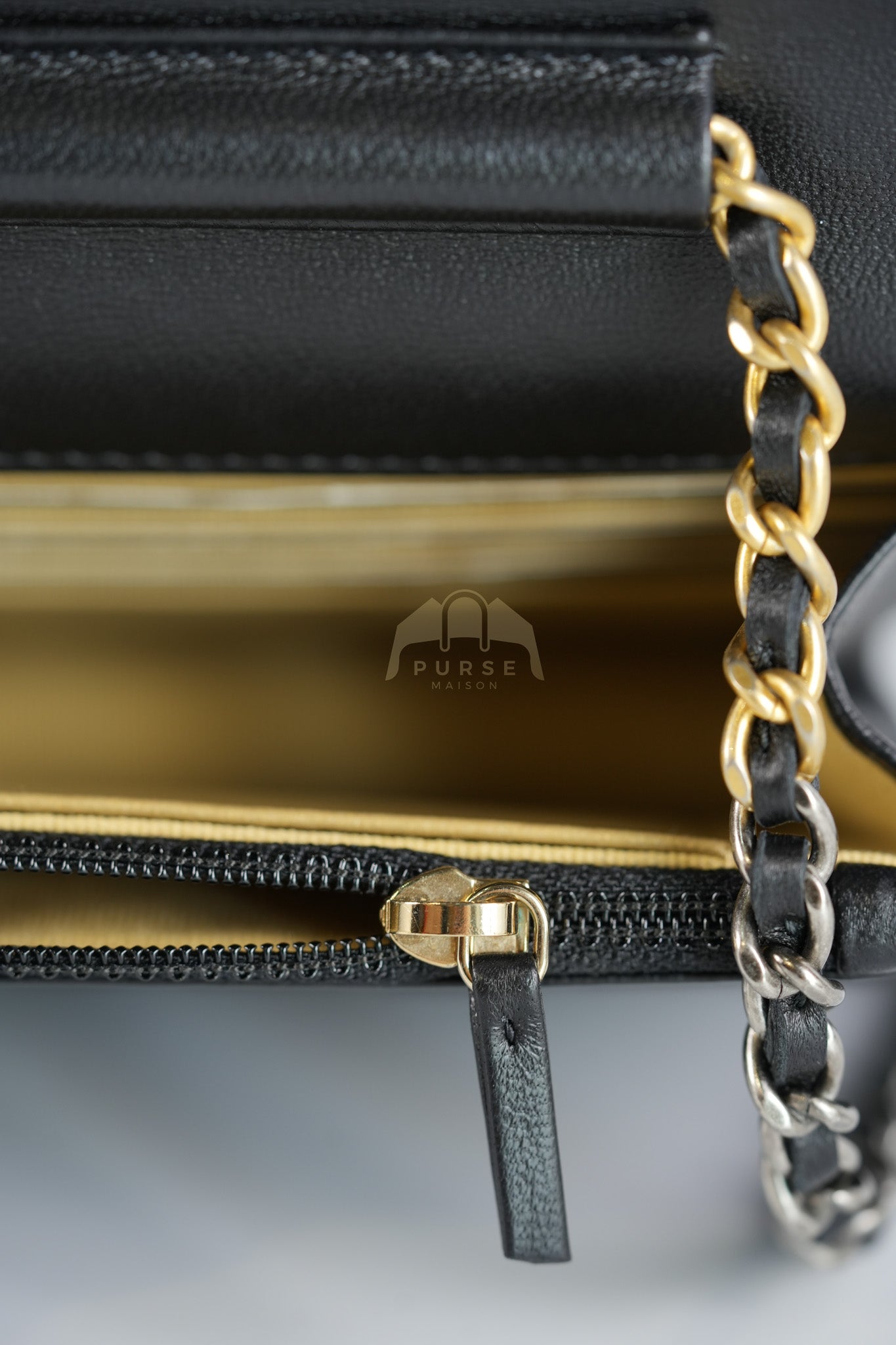 Wallet On Chain Coco Clips (WOC) Quilted Lambskin Leather and Mixed Hardware (Microchip) | Purse Maison Luxury Bags Shop