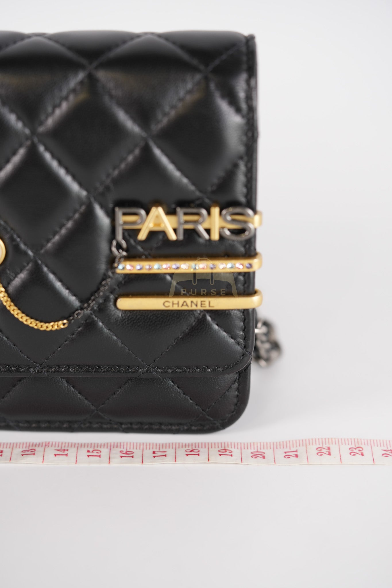Wallet On Chain Coco Clips (WOC) Quilted Lambskin Leather and Mixed Hardware (Microchip) | Purse Maison Luxury Bags Shop