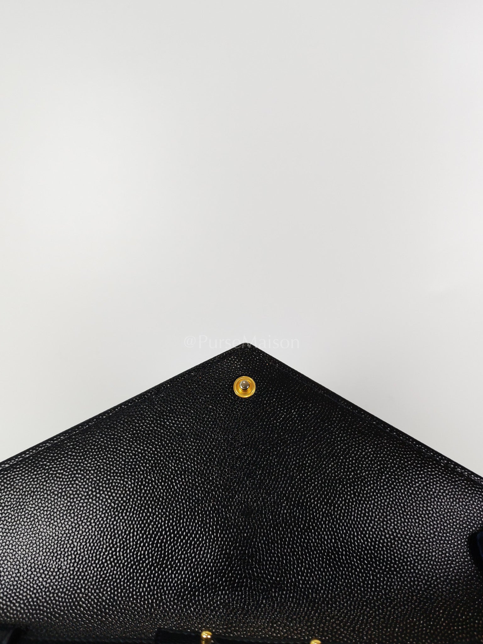 Wallet on Chain in Black Chevron Matelasse Leather & Gold Hardware | Purse Maison Luxury Bags Shop