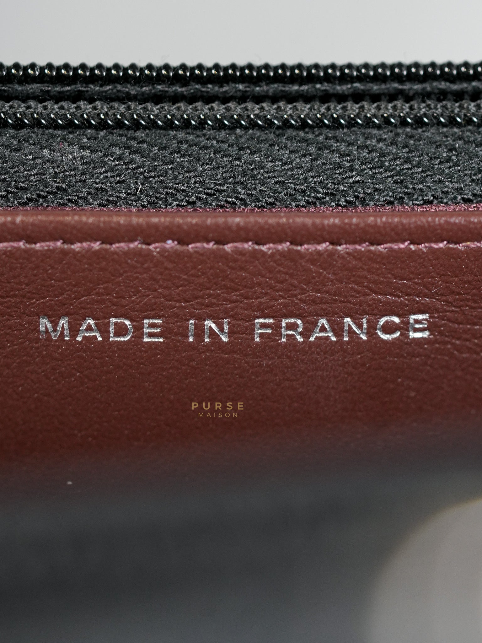 Wallet on Chain in Black Quilted Caviar Leather & Silver Hardware (Microchip) | Purse Maison Luxury Bags Shop