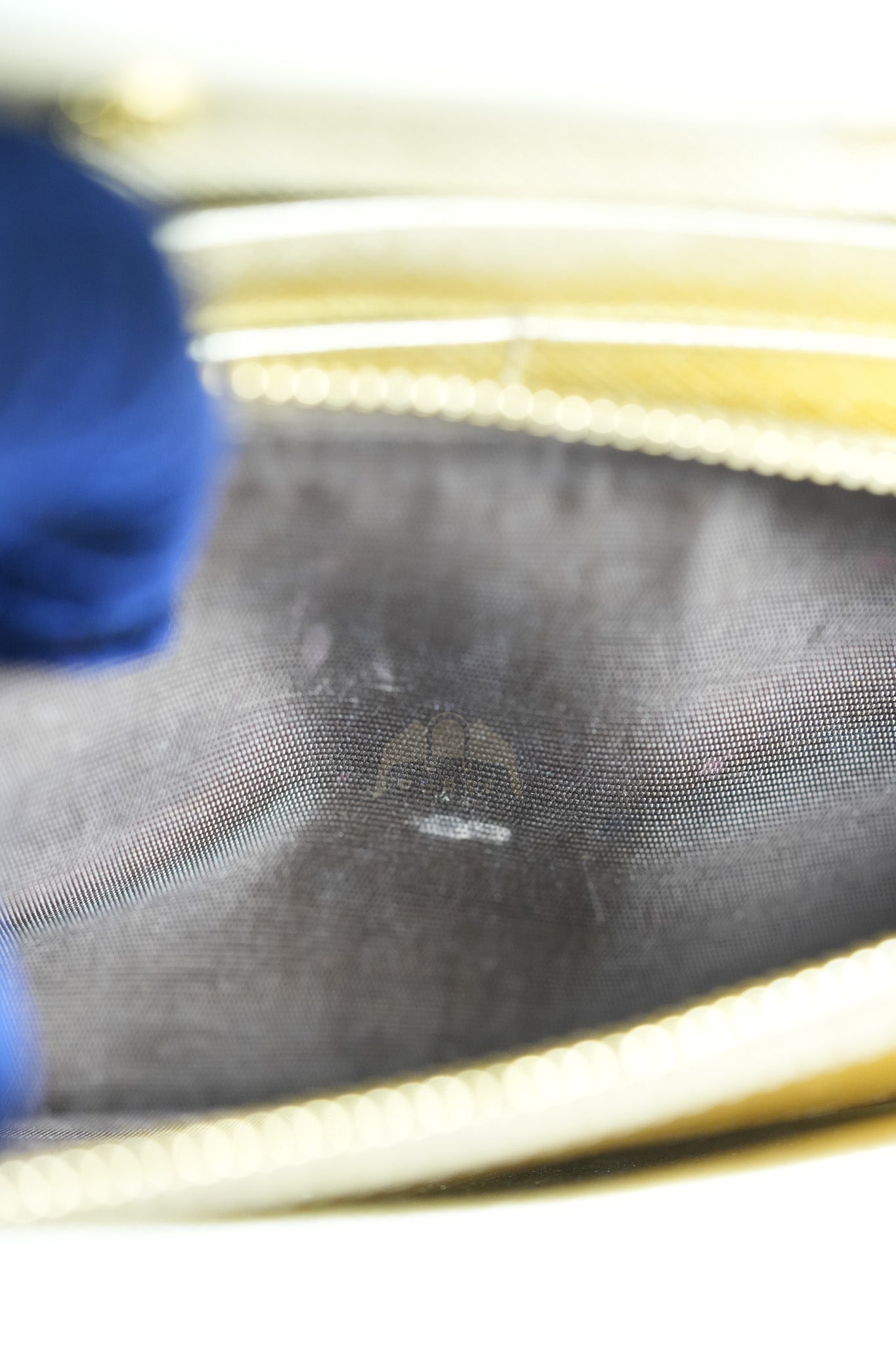 Wallet on Chain in Gold Saffiano Metal Leather & Gold Hardware | Purse Maison Luxury Bags Shop