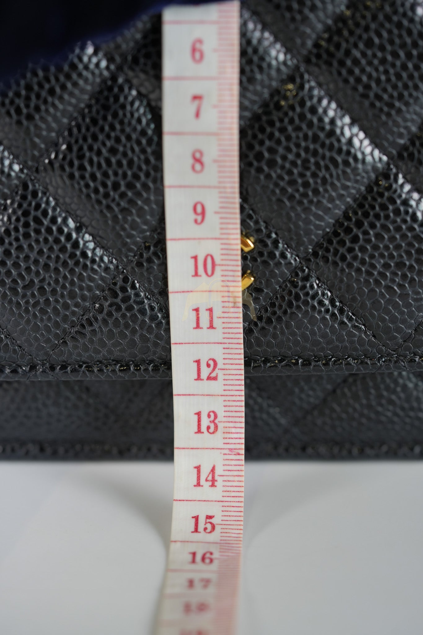 Wallet on Chain (WOC) in Black Caviar Leather & Gold Hardware Microchip | Purse Maison Luxury Bags Shop