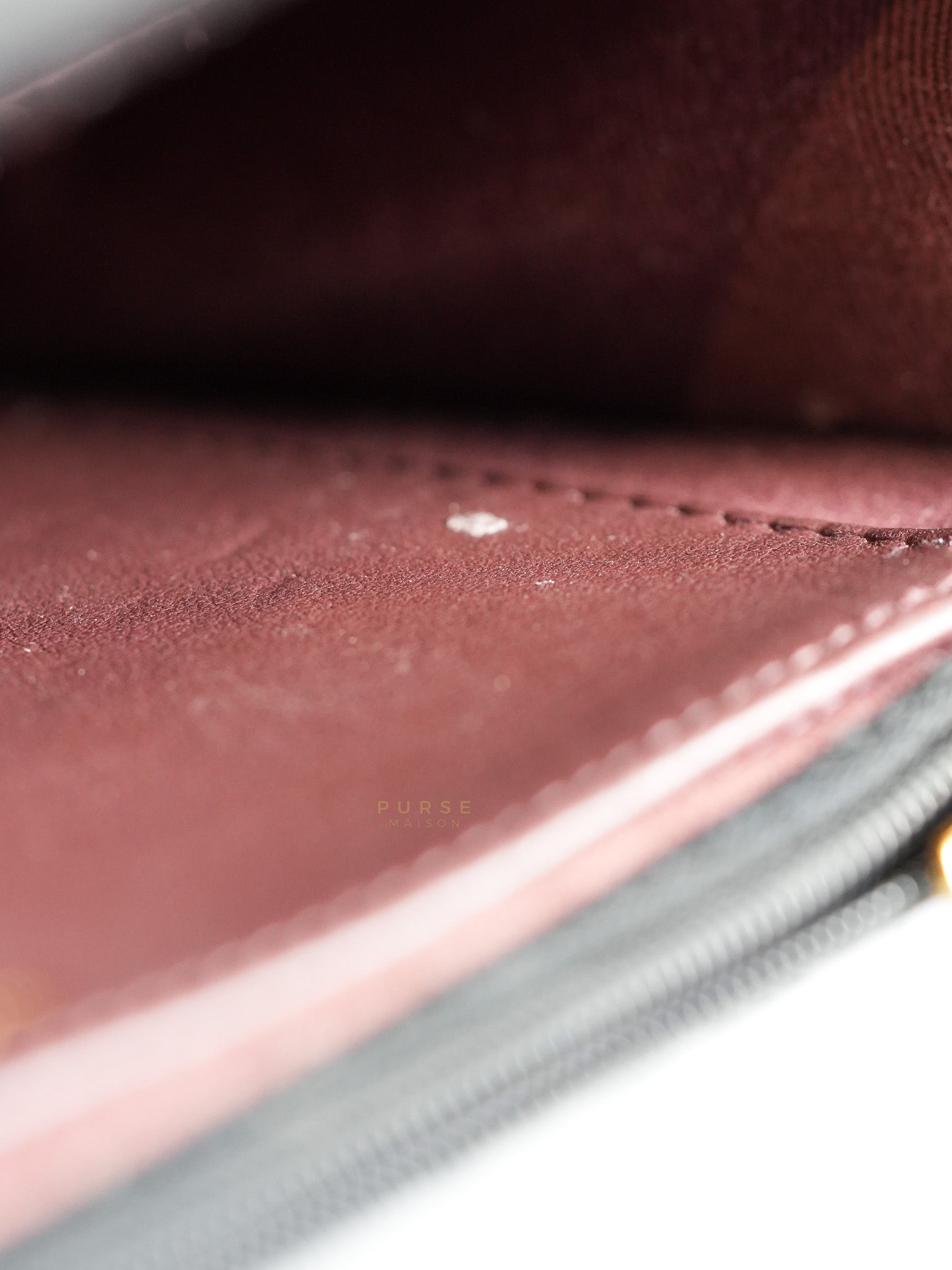Wallet on Chain (WOC) in Black Caviar Quilted Leather (Microchip) | Purse Maison Luxury Bags Shop