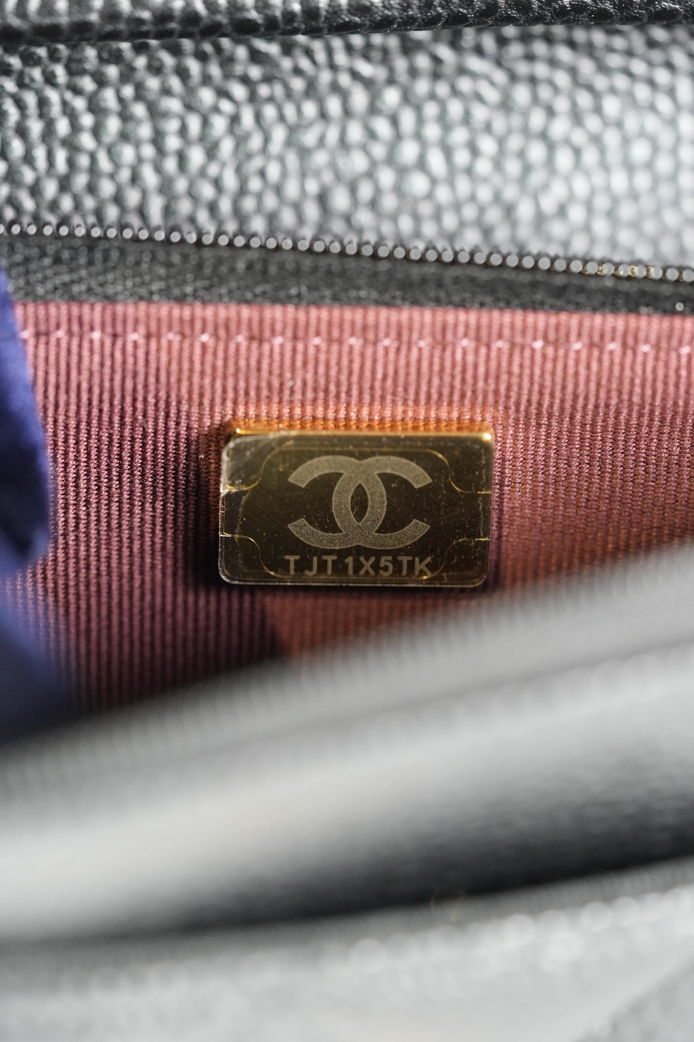 Wallet On Chain (WOC) in Black Quilted Caviar Leather & Gold Hardware Microchip | Purse Maison Luxury Bags Shop