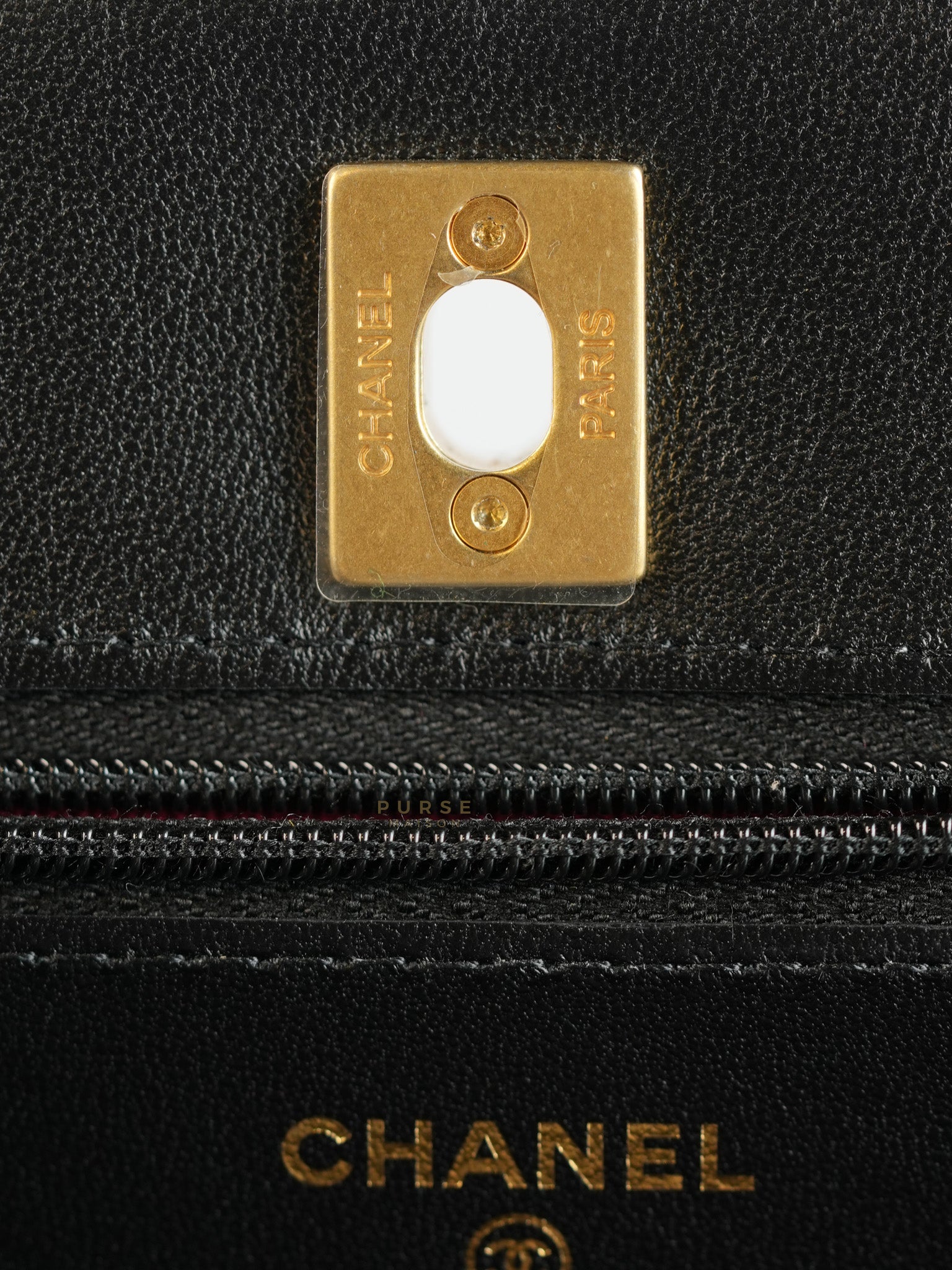 Wallet On Chain (WOC) in Camelia Adjusting Buckle in Aged Gold Hardware (Microchip) | Purse Maison Luxury Bags Shop
