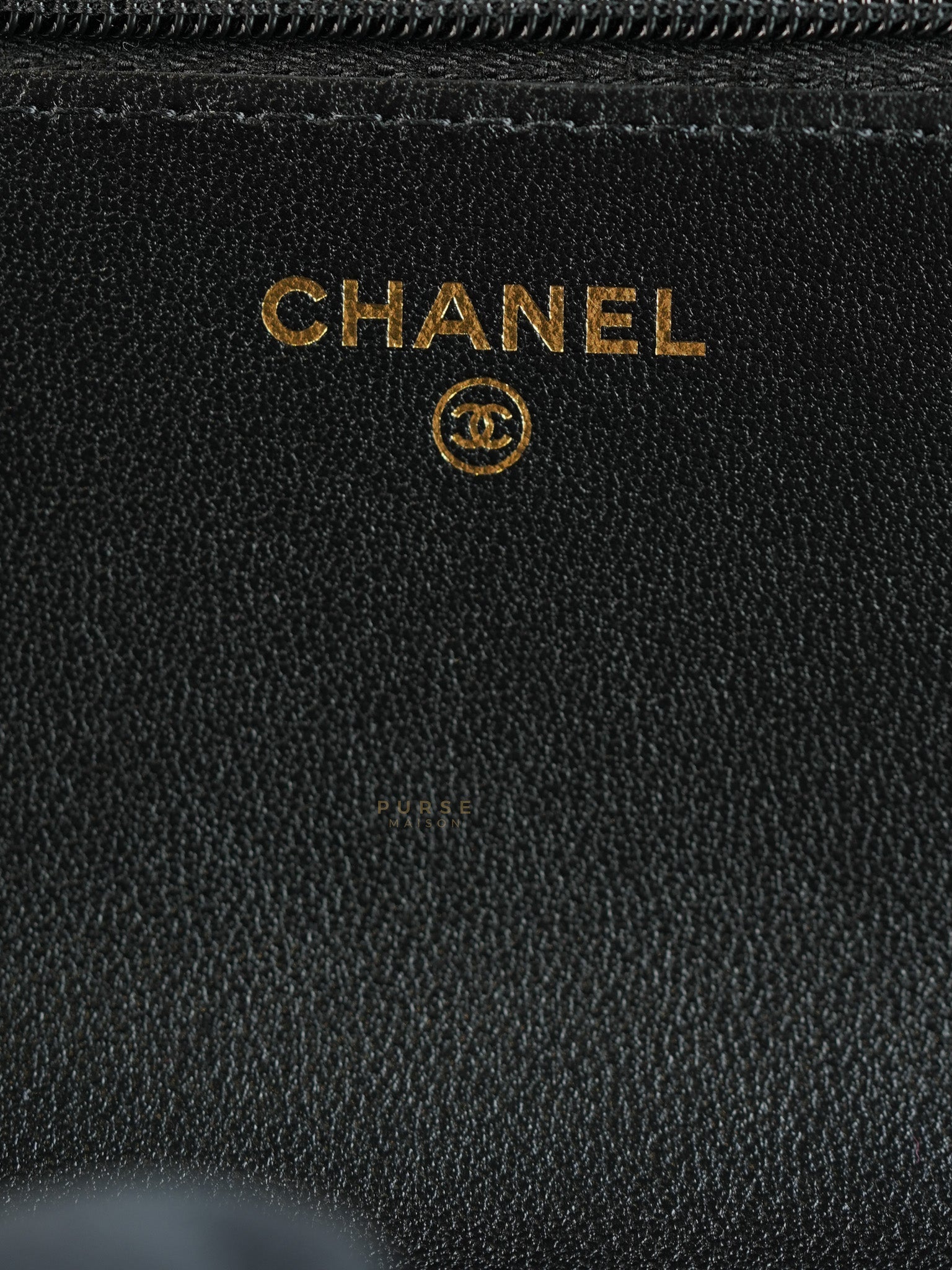 Wallet On Chain (WOC) in Camelia Adjusting Buckle in Aged Gold Hardware (Microchip) | Purse Maison Luxury Bags Shop