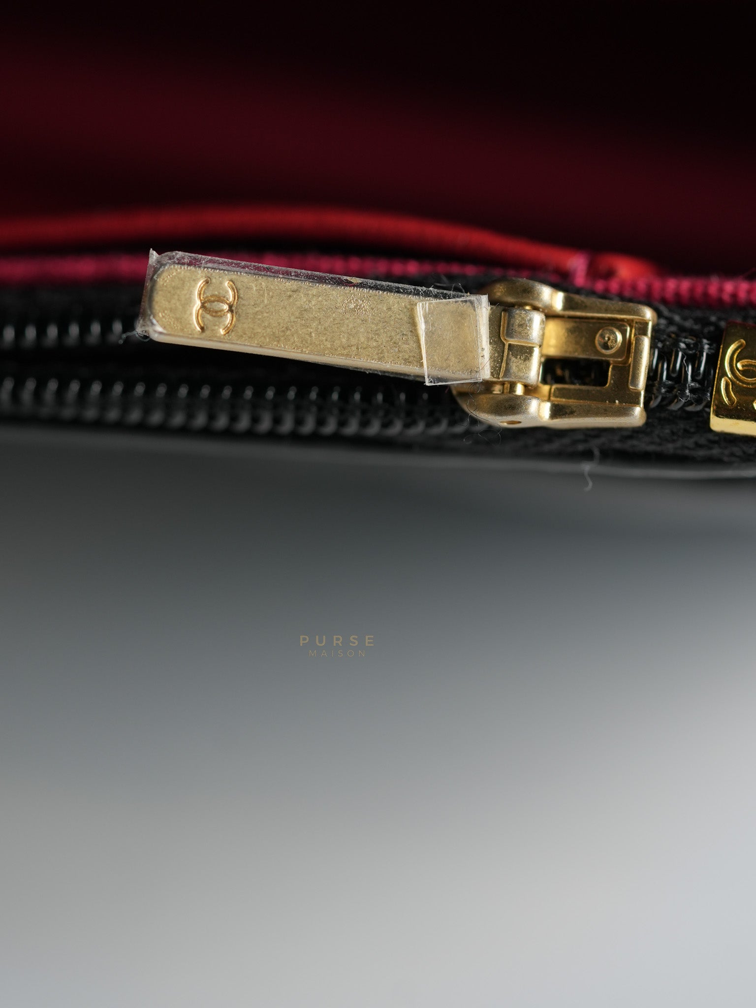 Wallet On Chain (WOC) in Camelia Adjusting Buckle in Aged Gold Hardware (Microchip) | Purse Maison Luxury Bags Shop