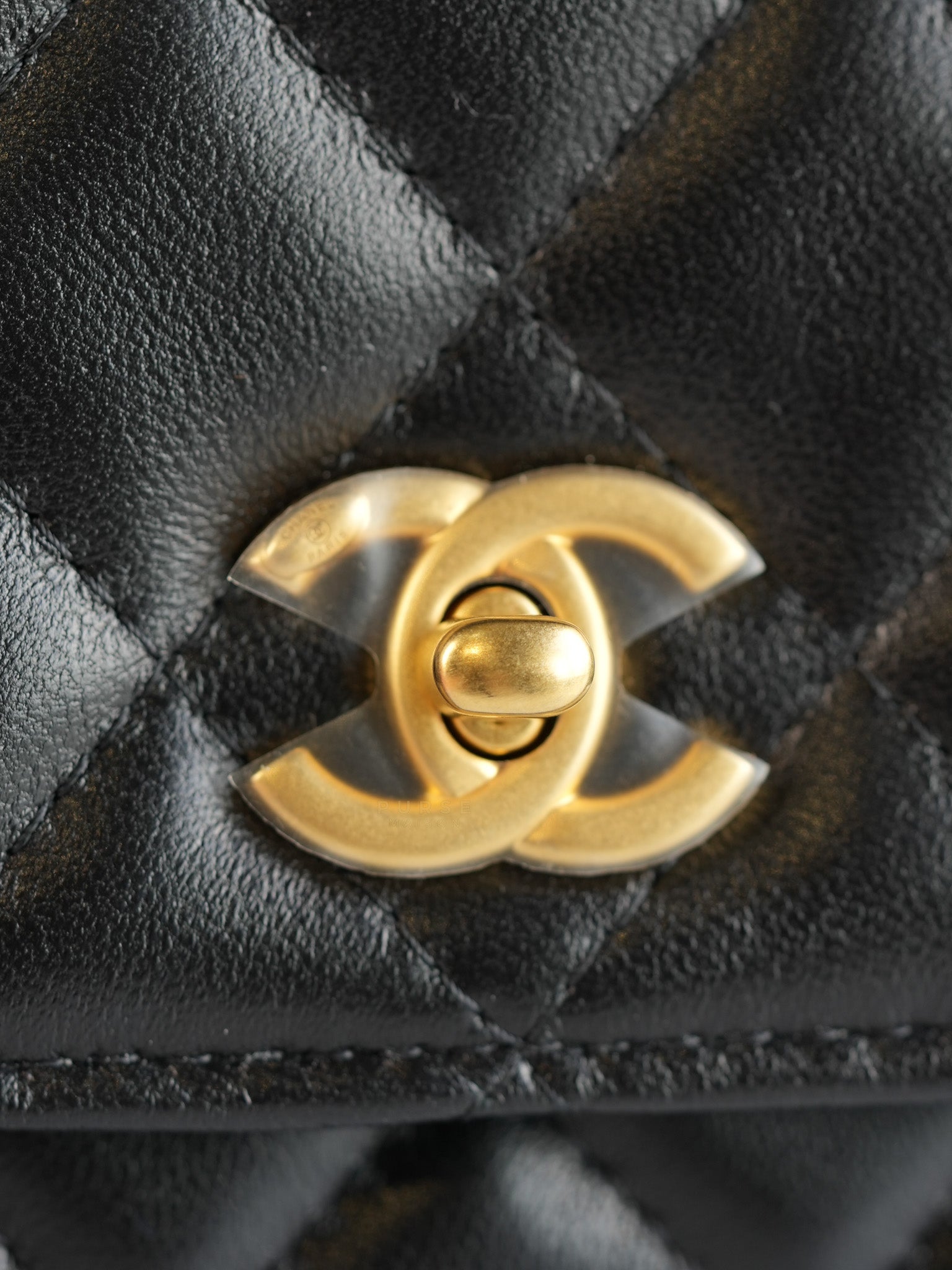 Wallet On Chain (WOC) in Camelia Adjusting Buckle in Aged Gold Hardware (Microchip) | Purse Maison Luxury Bags Shop