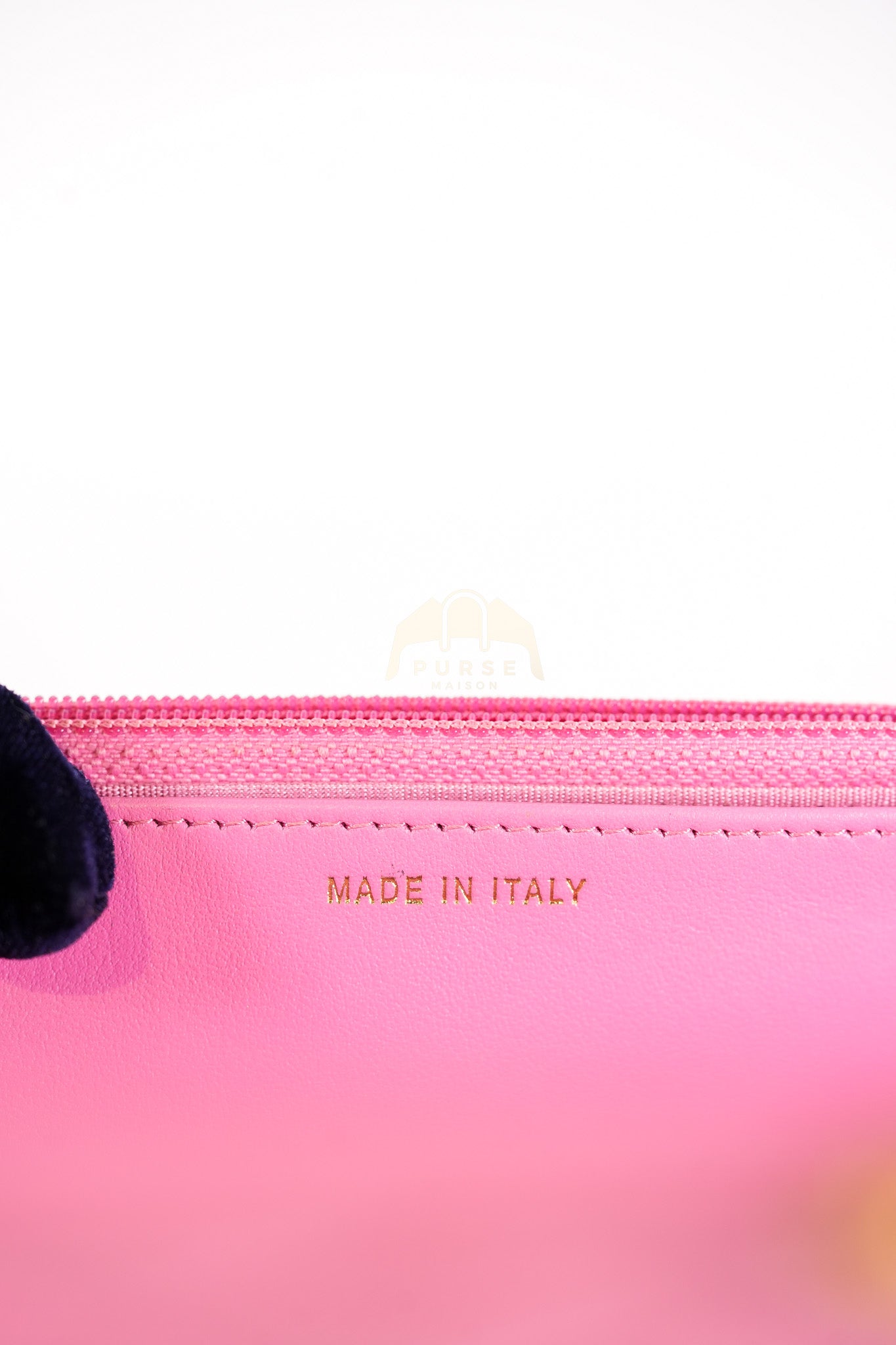 Wallet On Chain (WOC) in Pink Quilted Caviar Leather and Aged Gold Hardware Series 31 | Purse Maison Luxury Bags Shop