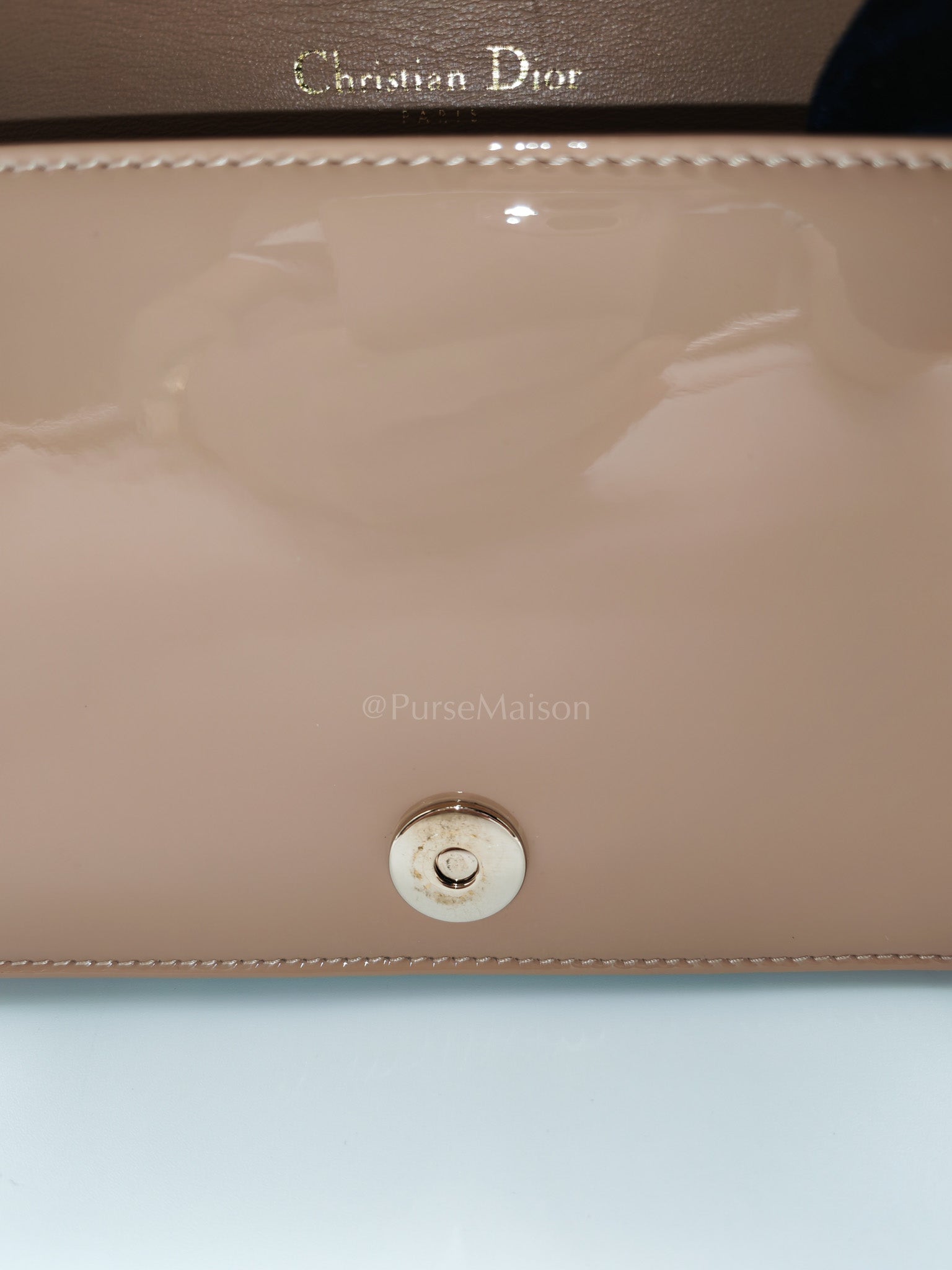 Wallet On Chain (WOC) Rose des Vents Cannage Patent Leather Chain Bag | Purse Maison Luxury Bags Shop