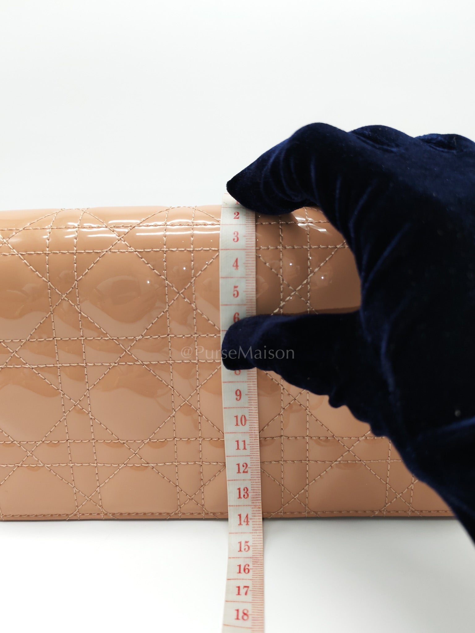 Wallet On Chain (WOC) Rose des Vents Cannage Patent Leather Chain Bag | Purse Maison Luxury Bags Shop