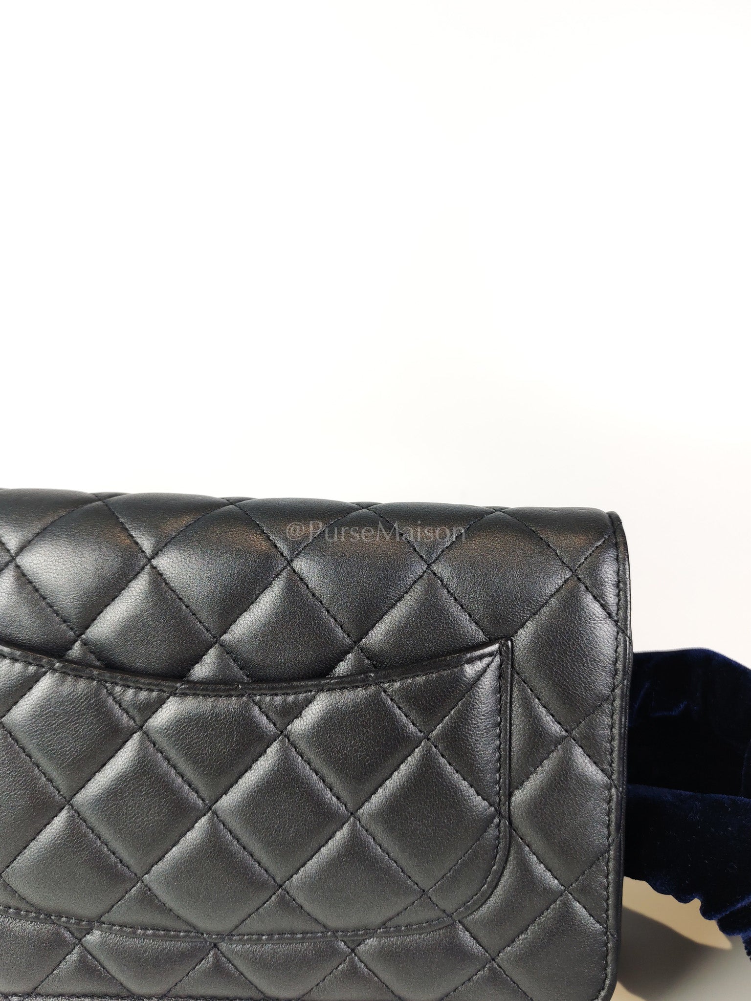 Wallet On Chain (WOC) So Black in Iridescent Lambskin Leather (Microchip) | Purse Maison Luxury Bags Shop