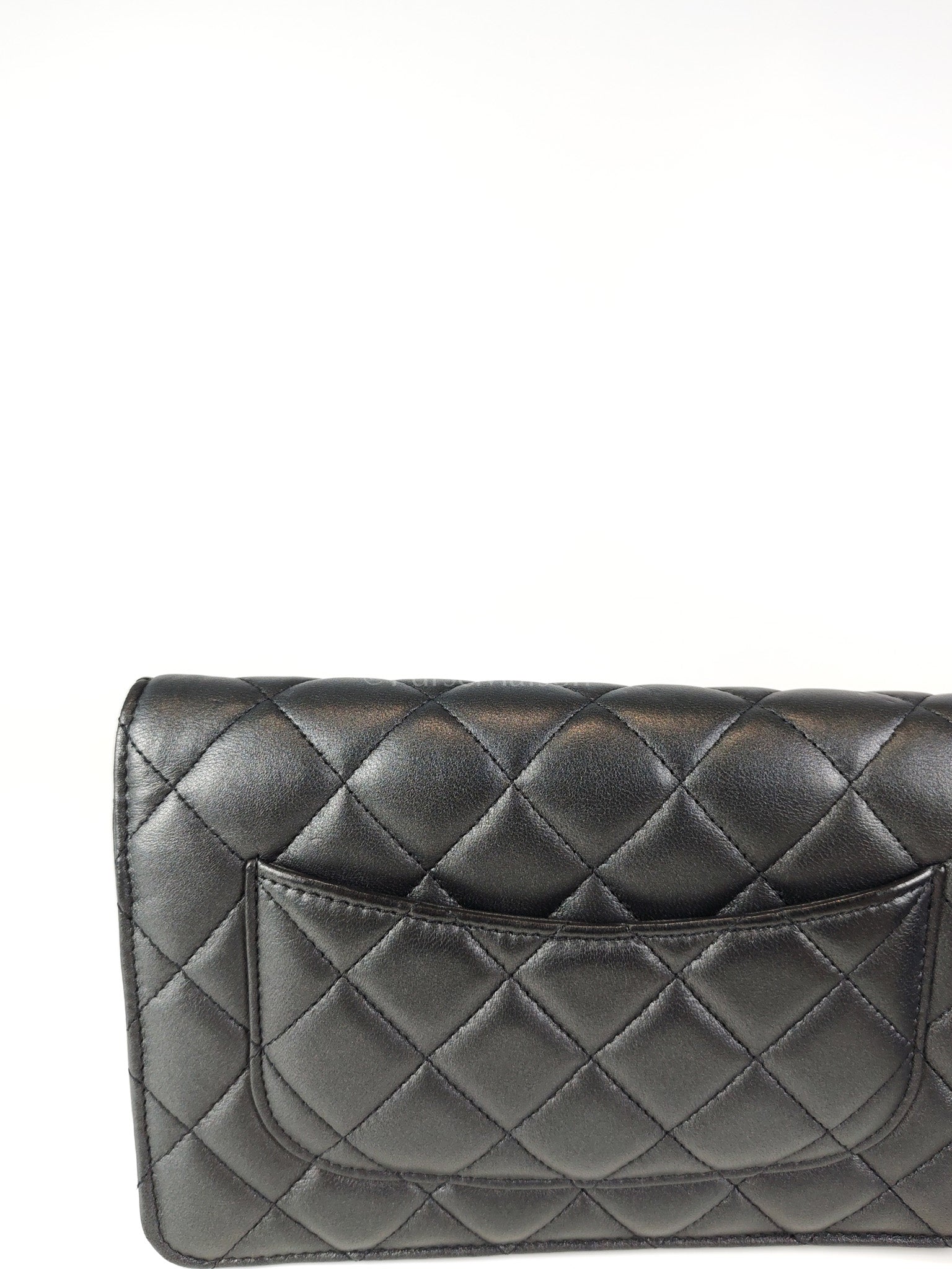 Wallet On Chain (WOC) So Black in Iridescent Lambskin Leather (Microchip) | Purse Maison Luxury Bags Shop