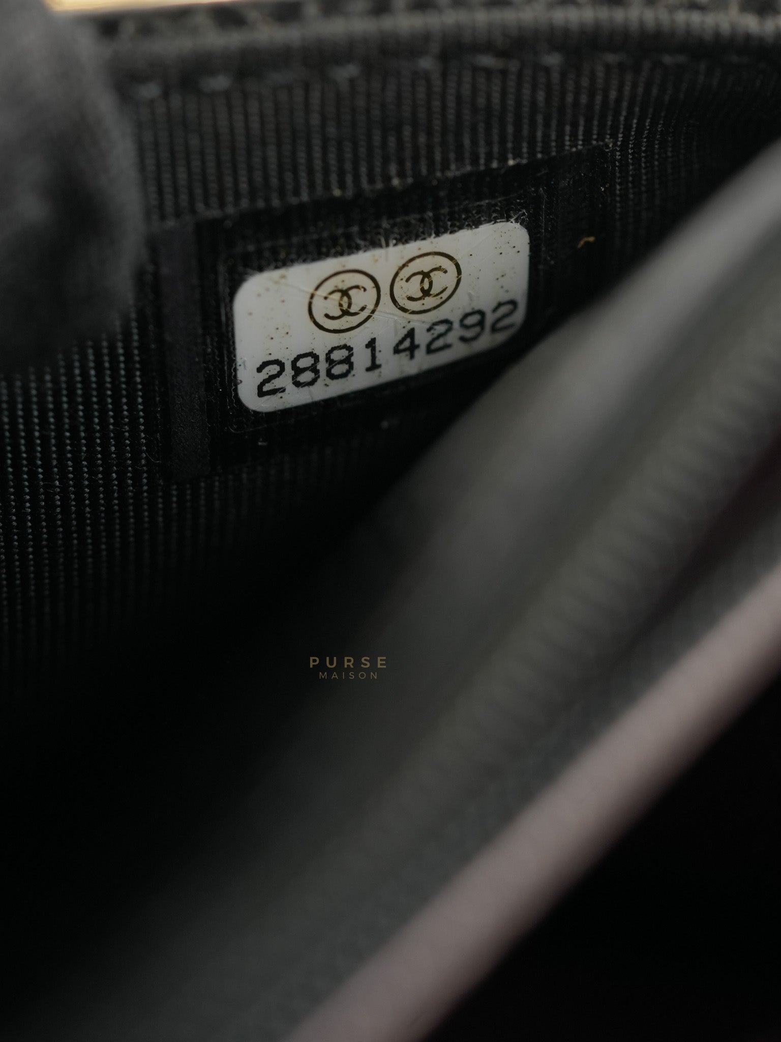 Wallet on Chain(WOC) in Black Caviar Leather with Gold Hardware(Series 28) | Purse Maison Luxury Bags Shop