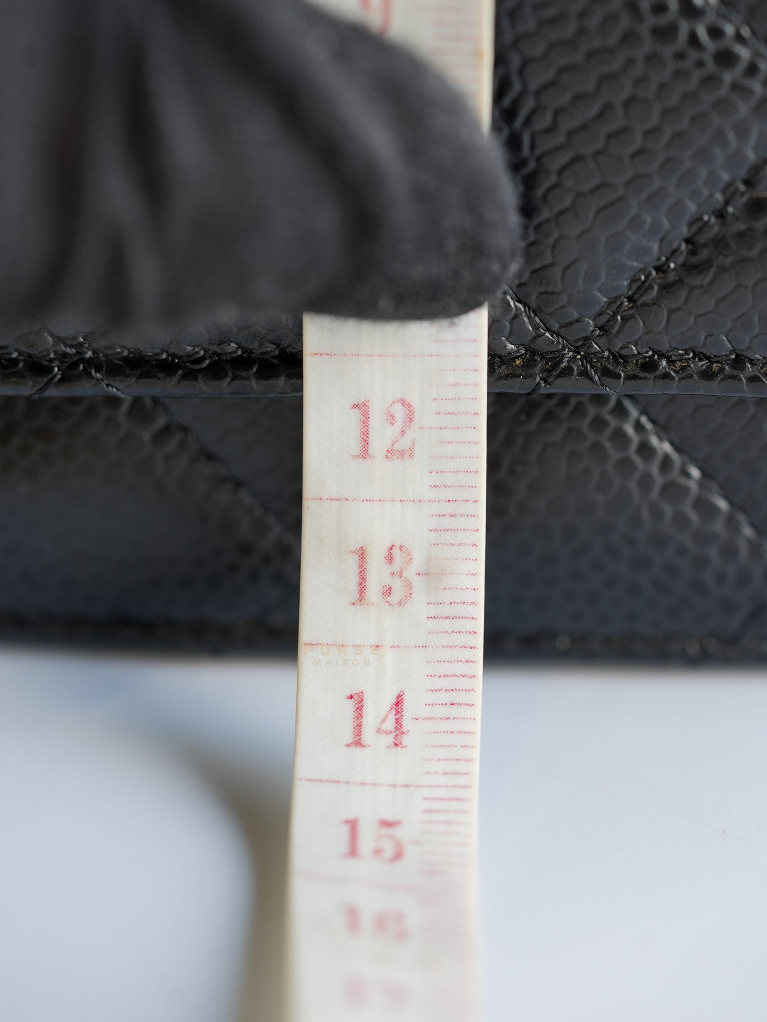 Wallet on Chain(WOC) in Black Caviar Leather with Gold Hardware(Series 28) | Purse Maison Luxury Bags Shop