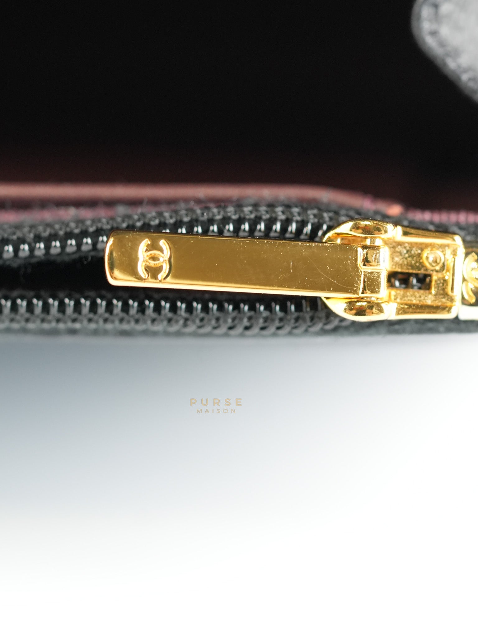 Wallet on Chain(WOC) in Black Quilted Caviar Leather & Gold Hardware Microchip(2022) | Purse Maison Luxury Bags Shop