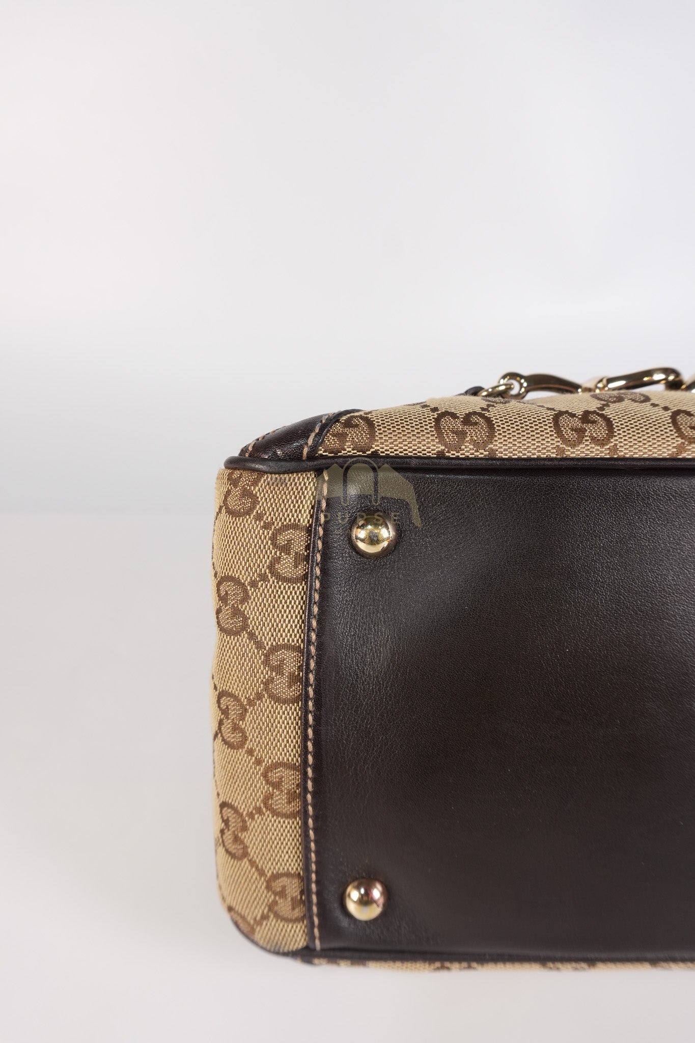 Wave Boston Medium in Beige/Ebony GG Canvas | Purse Maison Luxury Bags Shop