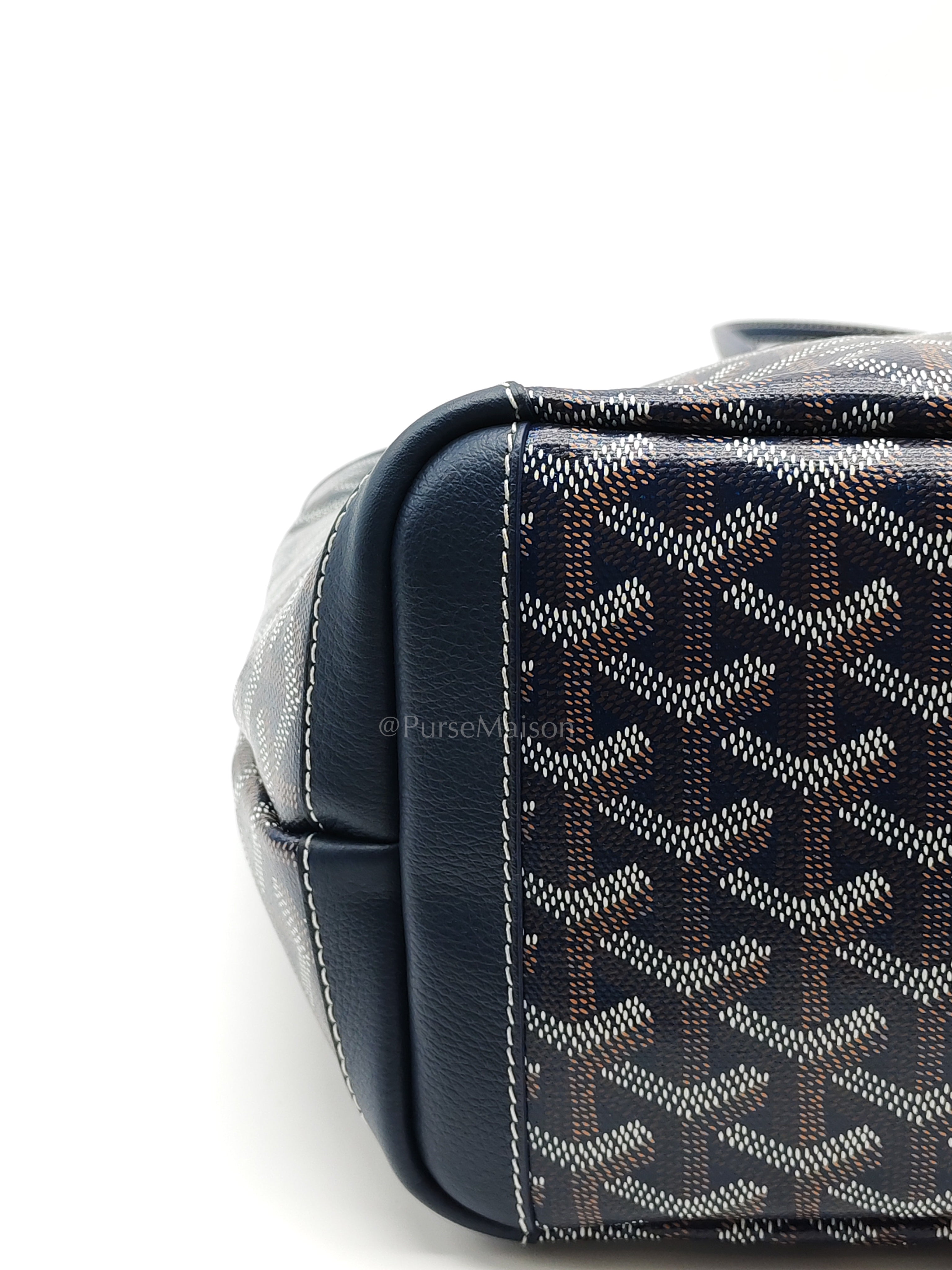 Artois PM in Navy Blue Goyardine Canvas Tote Bag