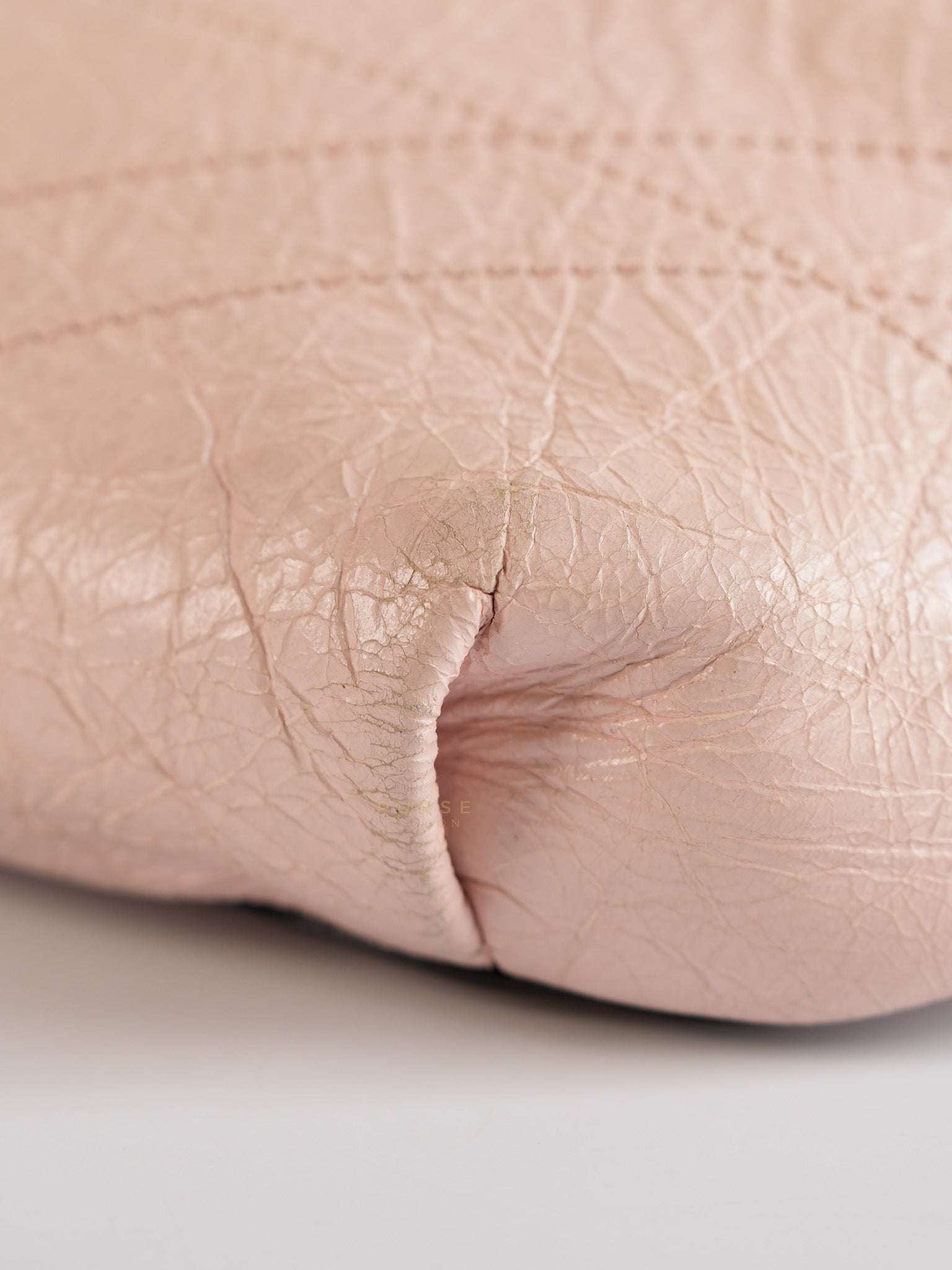 Whip Belt Bag in Light Pink Distressed Calfskin Leather | Purse Maison Luxury Bags Shop