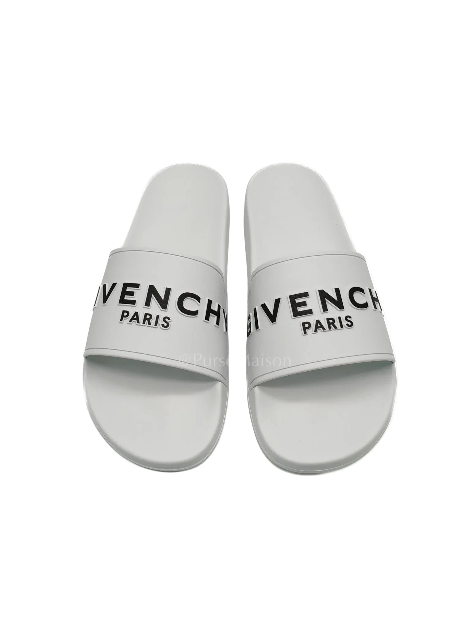 White Rubber Givenchy Pool Slides Size 42 EU (28.5 cm) | Purse Maison Luxury Bags Shop