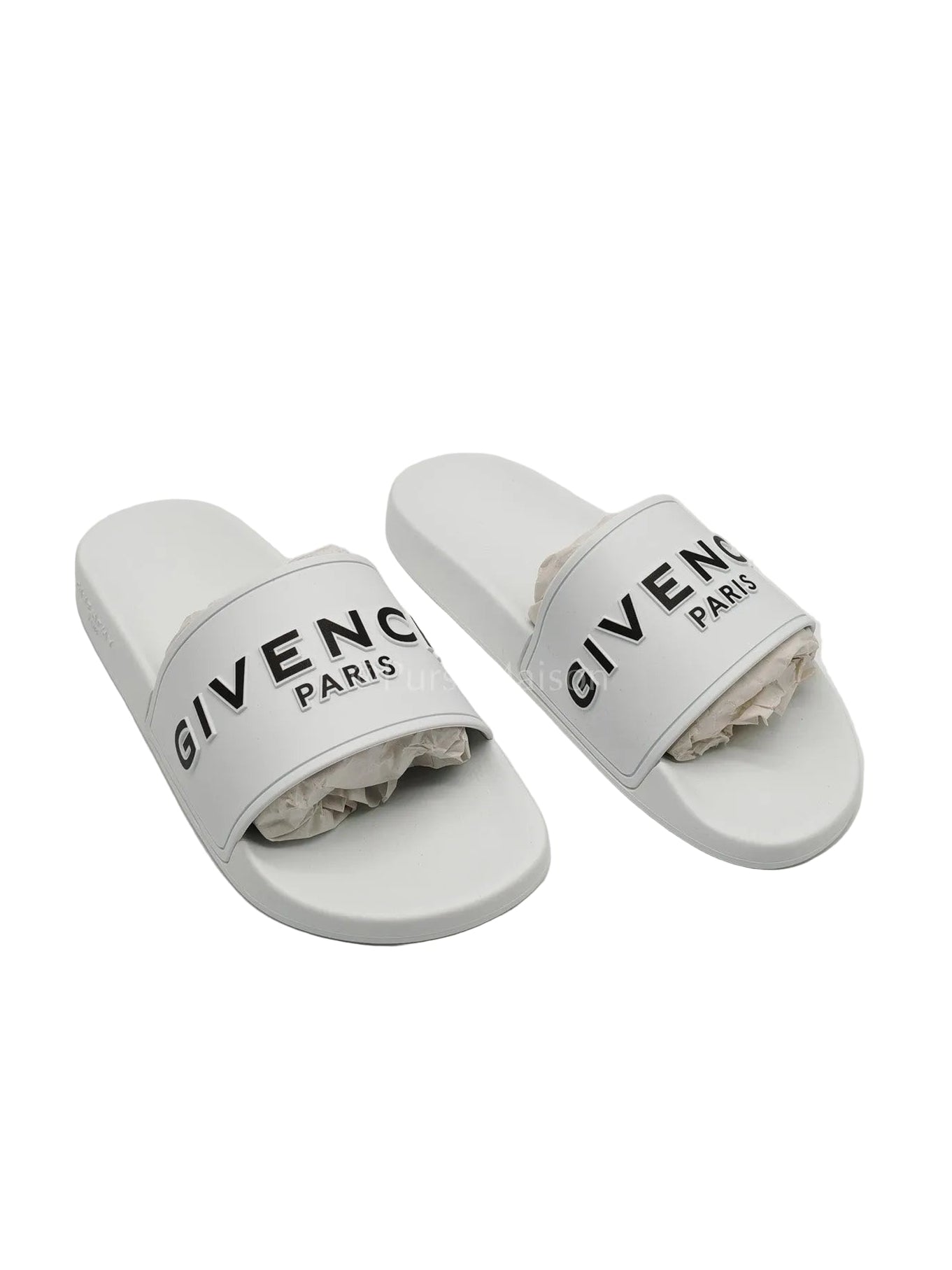 White Rubber Pool Slides Size 40EU (26 cm) | Purse Maison Luxury Bags Shop