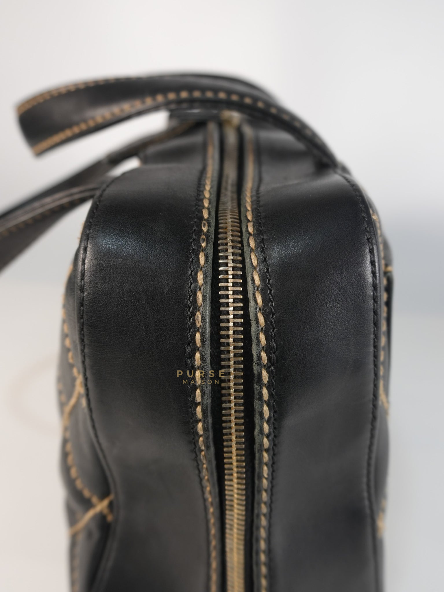 Wild Stitch Tote Bag in Black Calfskin Leather (Series 7) | Purse Maison Luxury Bags Shop