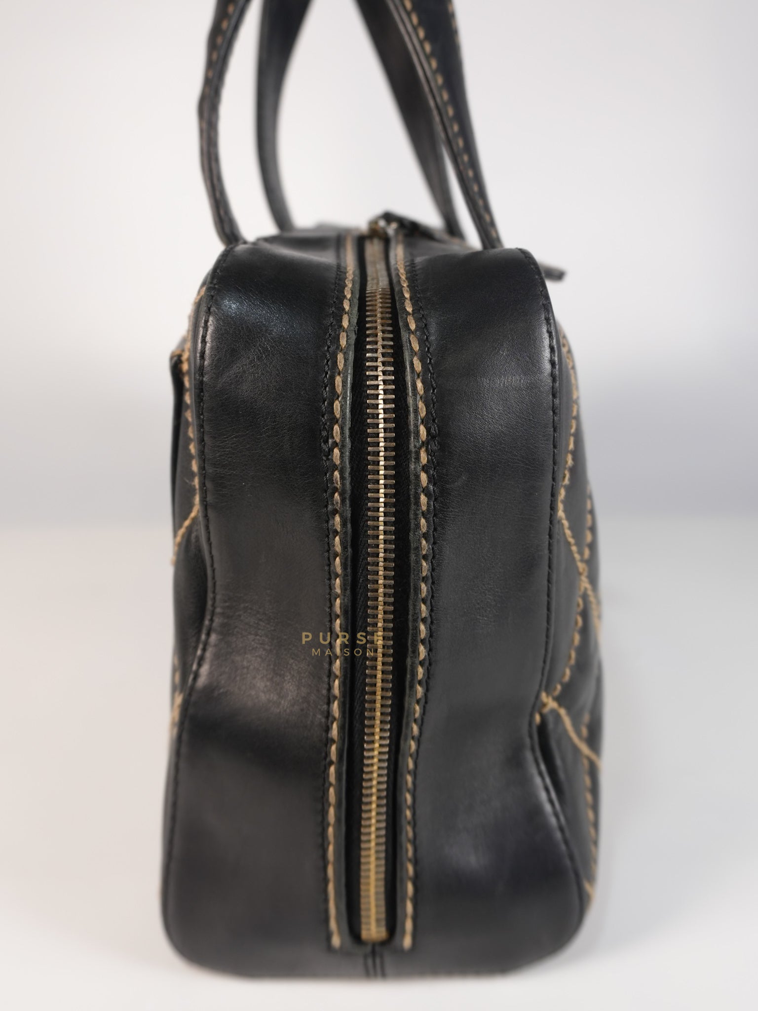 Wild Stitch Tote Bag in Black Calfskin Leather (Series 7) | Purse Maison Luxury Bags Shop