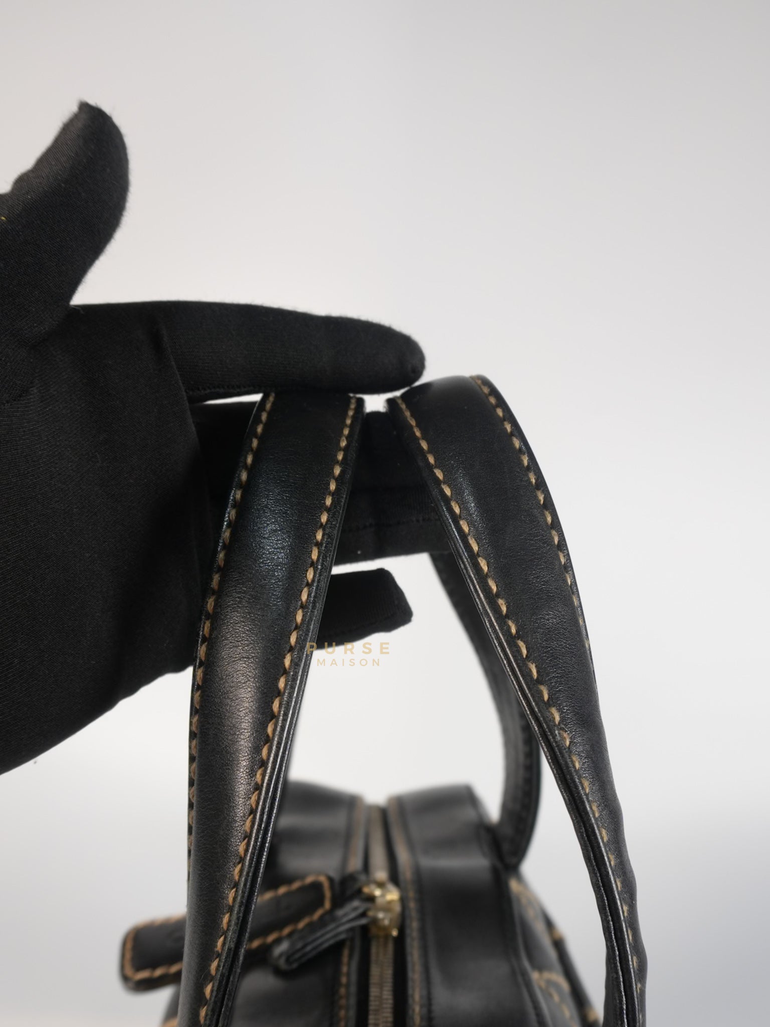 Wild Stitch Tote Bag in Black Calfskin Leather (Series 7) | Purse Maison Luxury Bags Shop