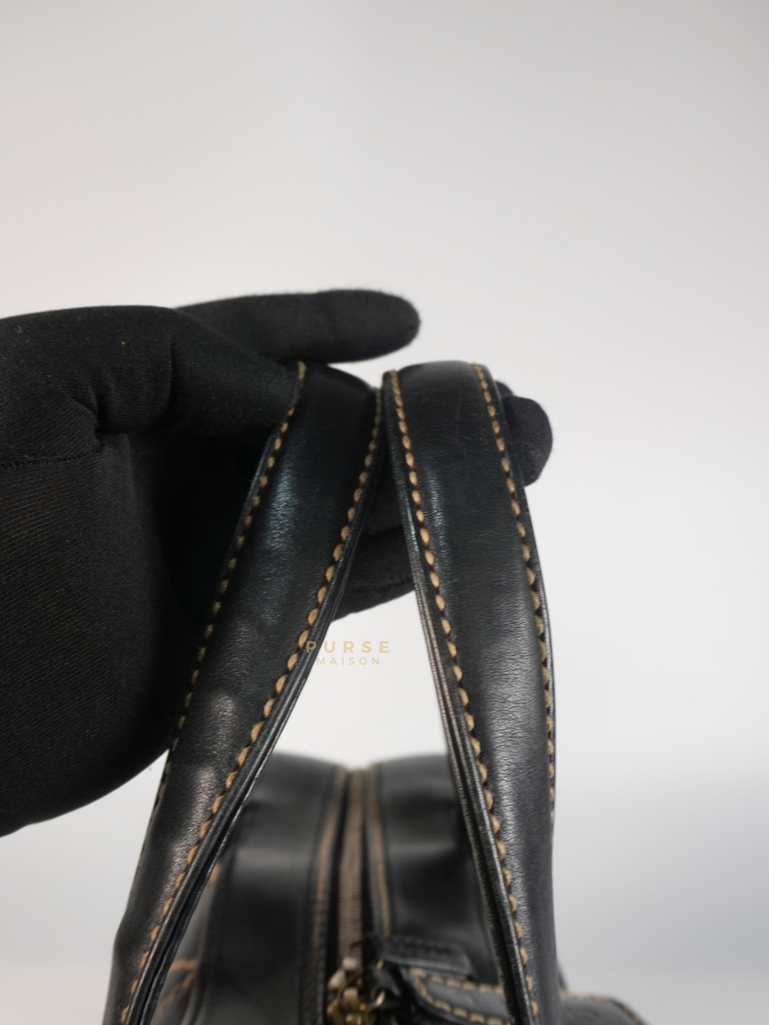 Wild Stitch Tote Bag in Black Calfskin Leather (Series 7) | Purse Maison Luxury Bags Shop