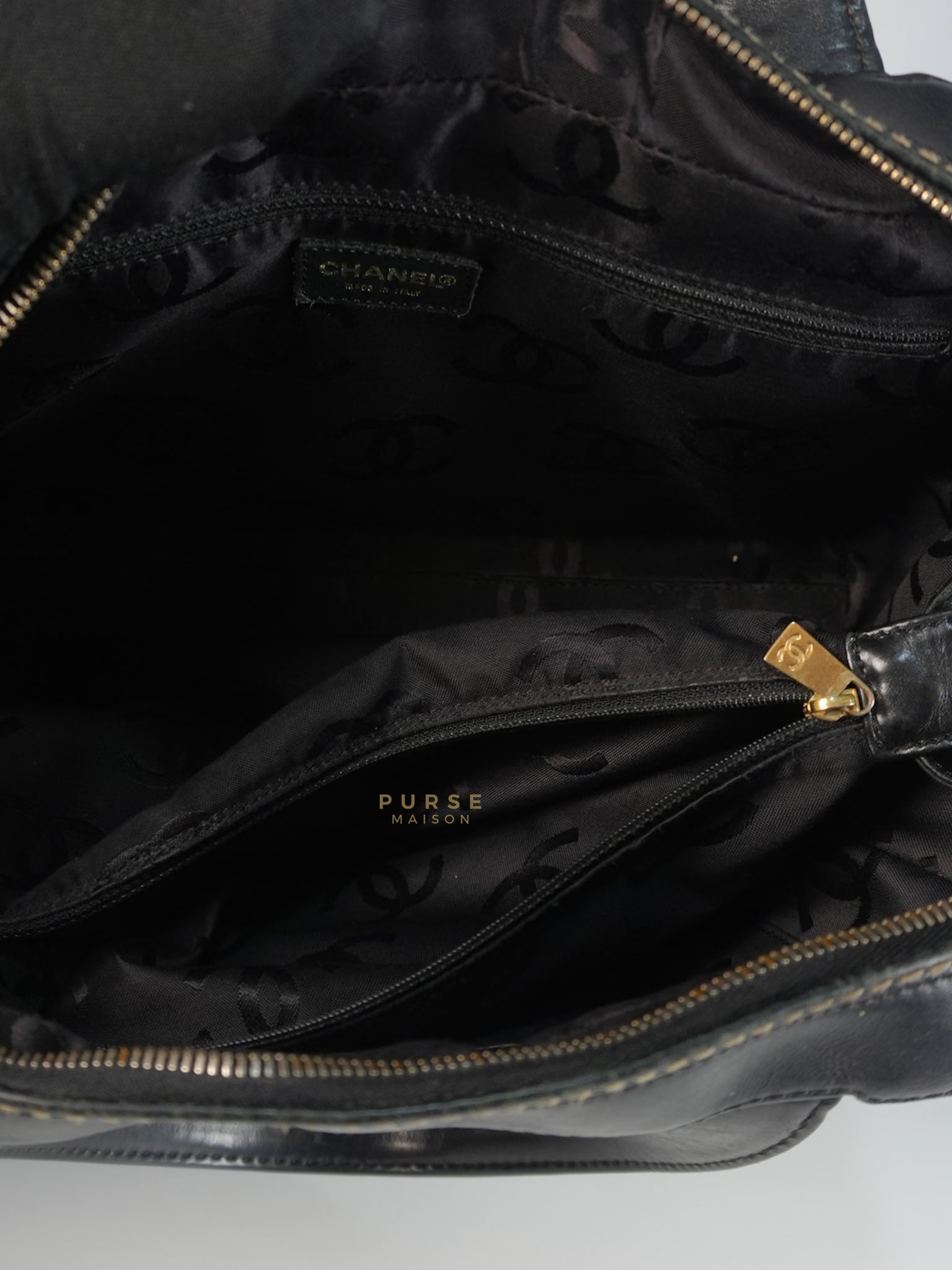 Wild Stitch Tote Bag in Black Calfskin Leather (Series 7) | Purse Maison Luxury Bags Shop